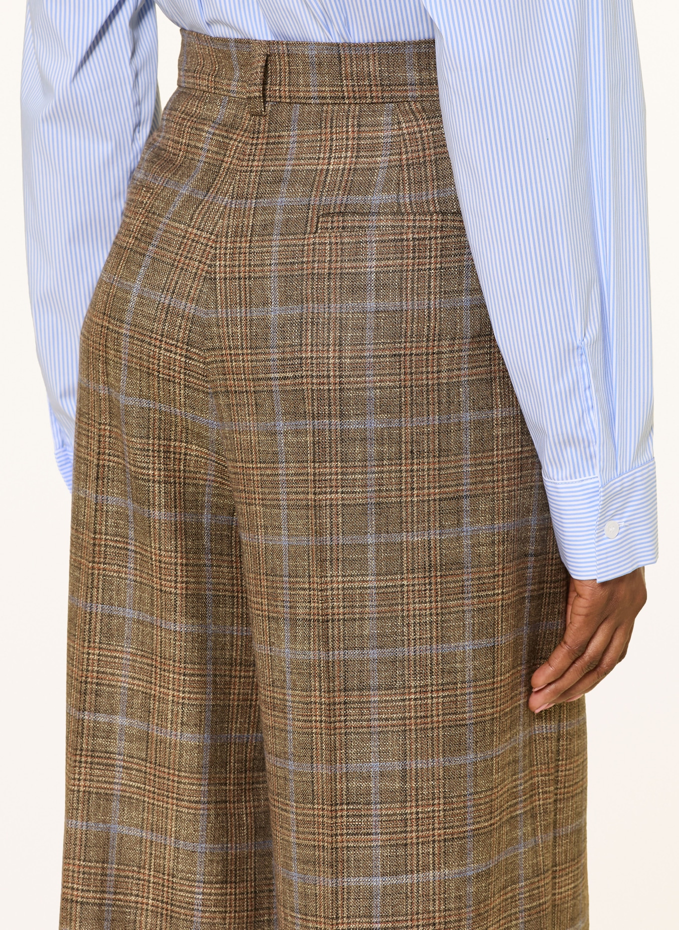 SEM PER LEI Marlenehose: COGNAC / DUNKELBRAUN / HELLLILA