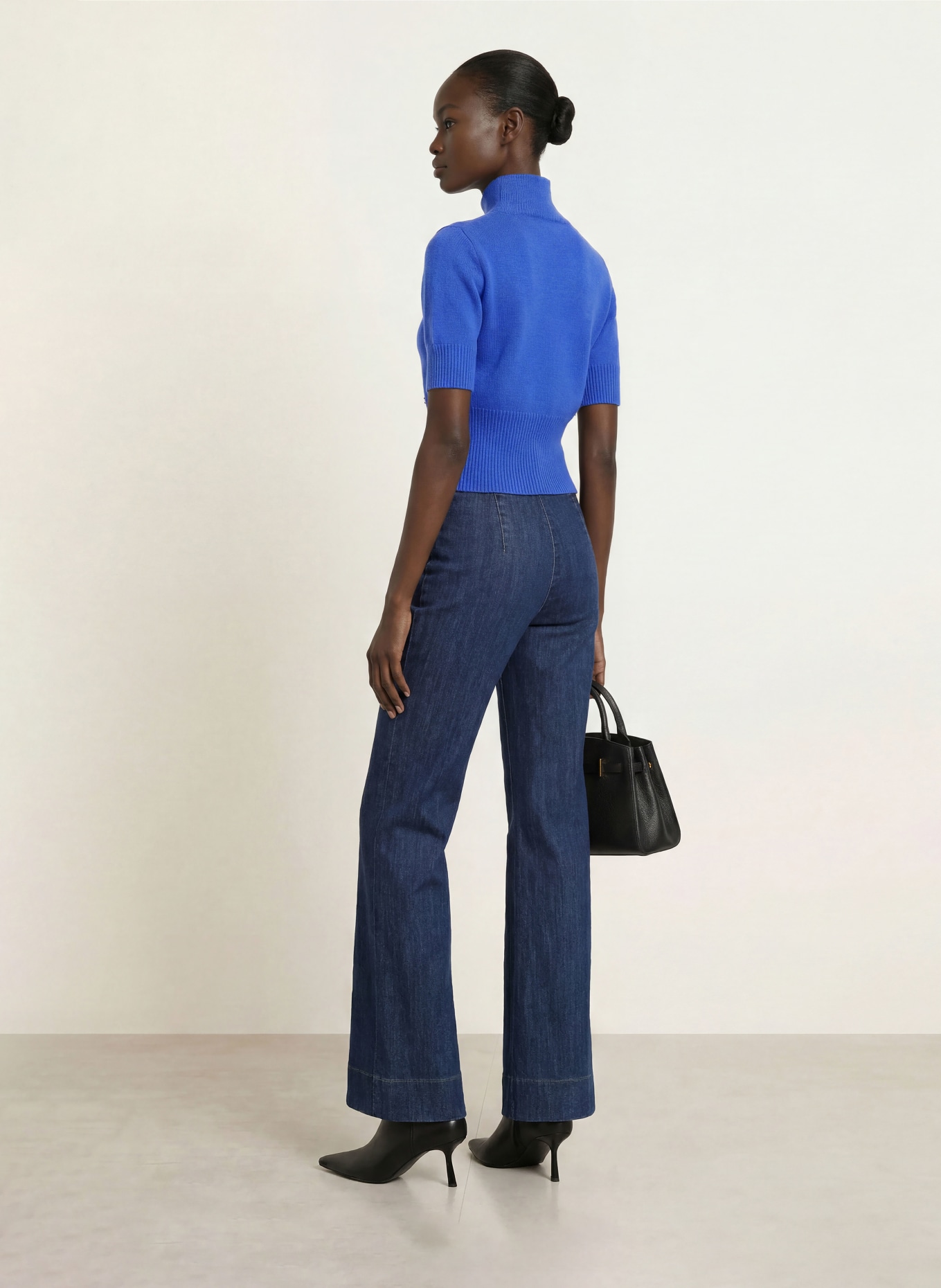 SEM PER LEI Strickshirt aus Cashmere: BLAU