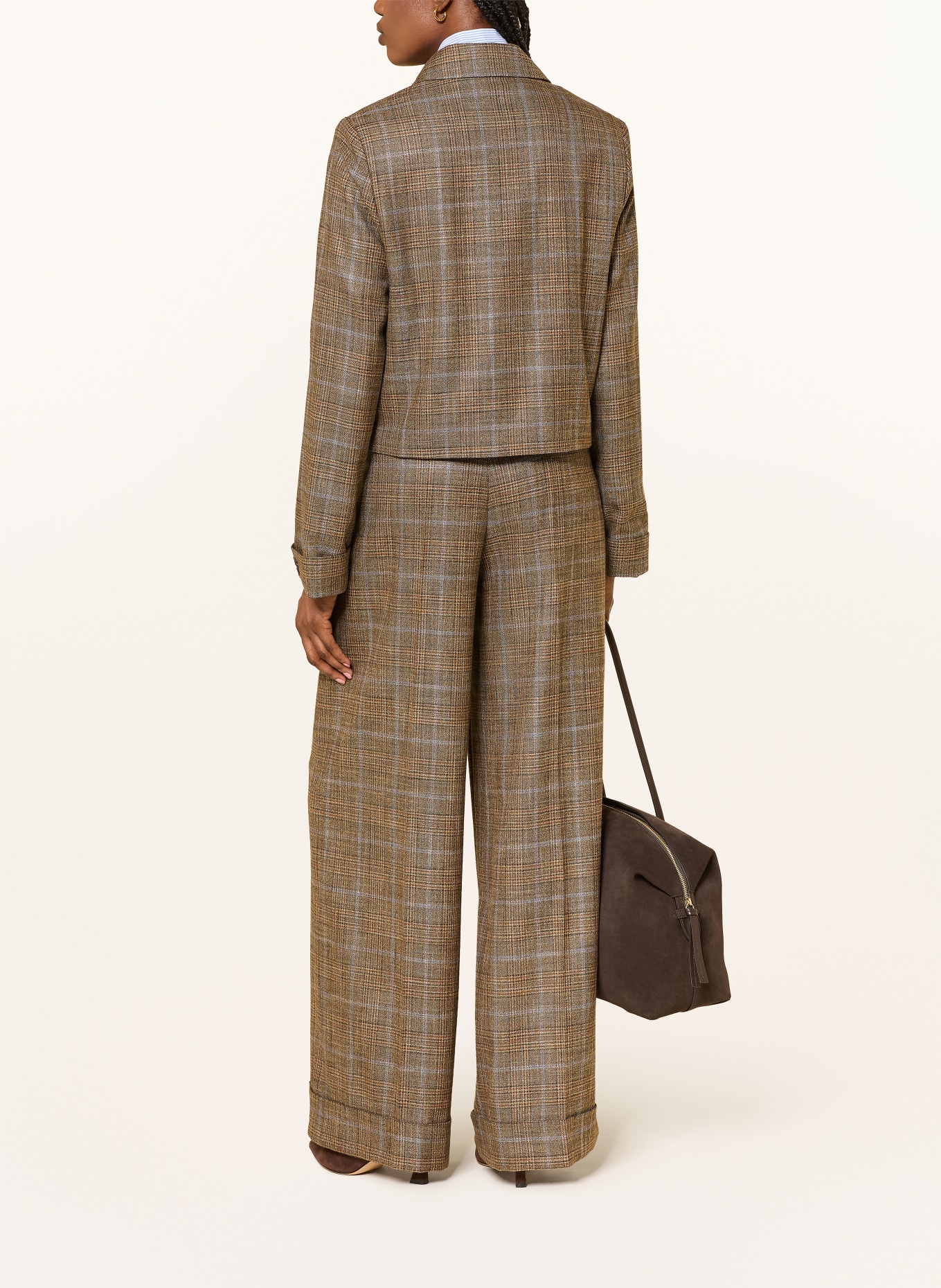 SEM PER LEI Kastenjacke: COGNAC / DUNKELBRAUN / HELLLILA
