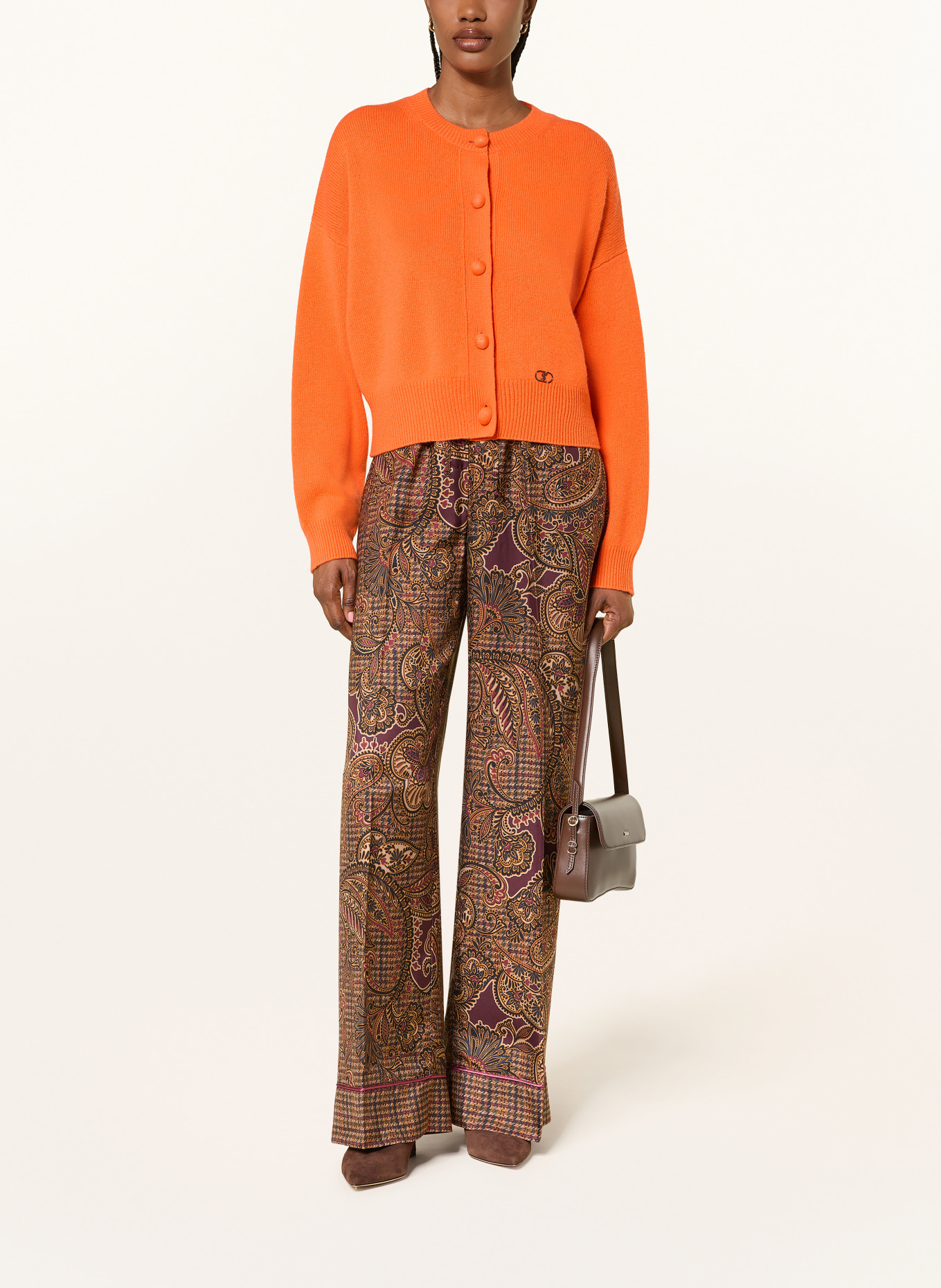 SEM PER LEI Strickjacke aus Cashmere: ORANGE