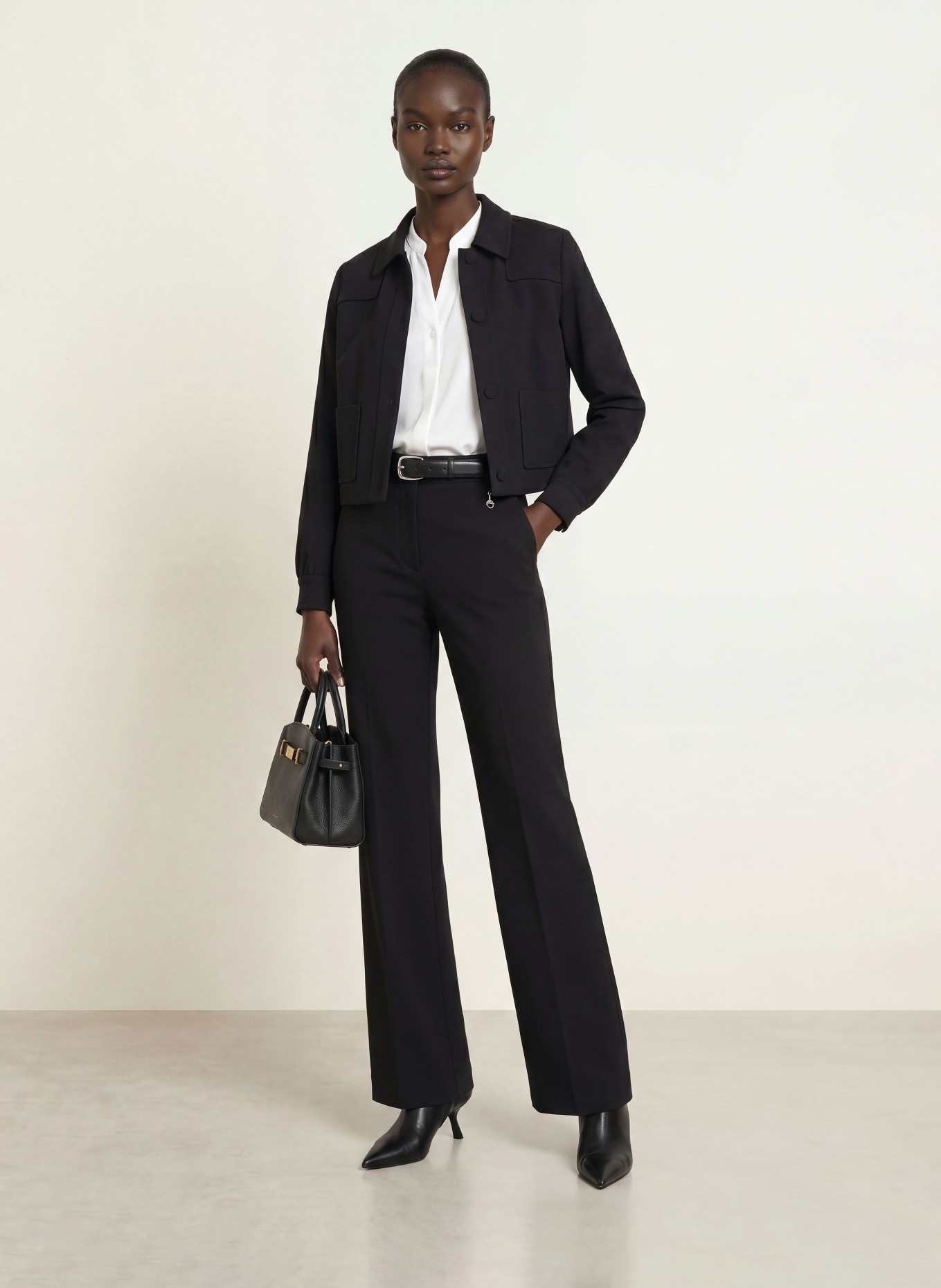 SEM PER LEI Jersey Marlene pants: BLACK