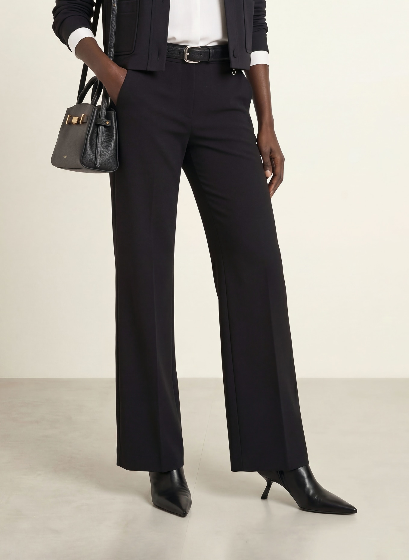 SEM PER LEI Jersey Marlene pants: BLACK