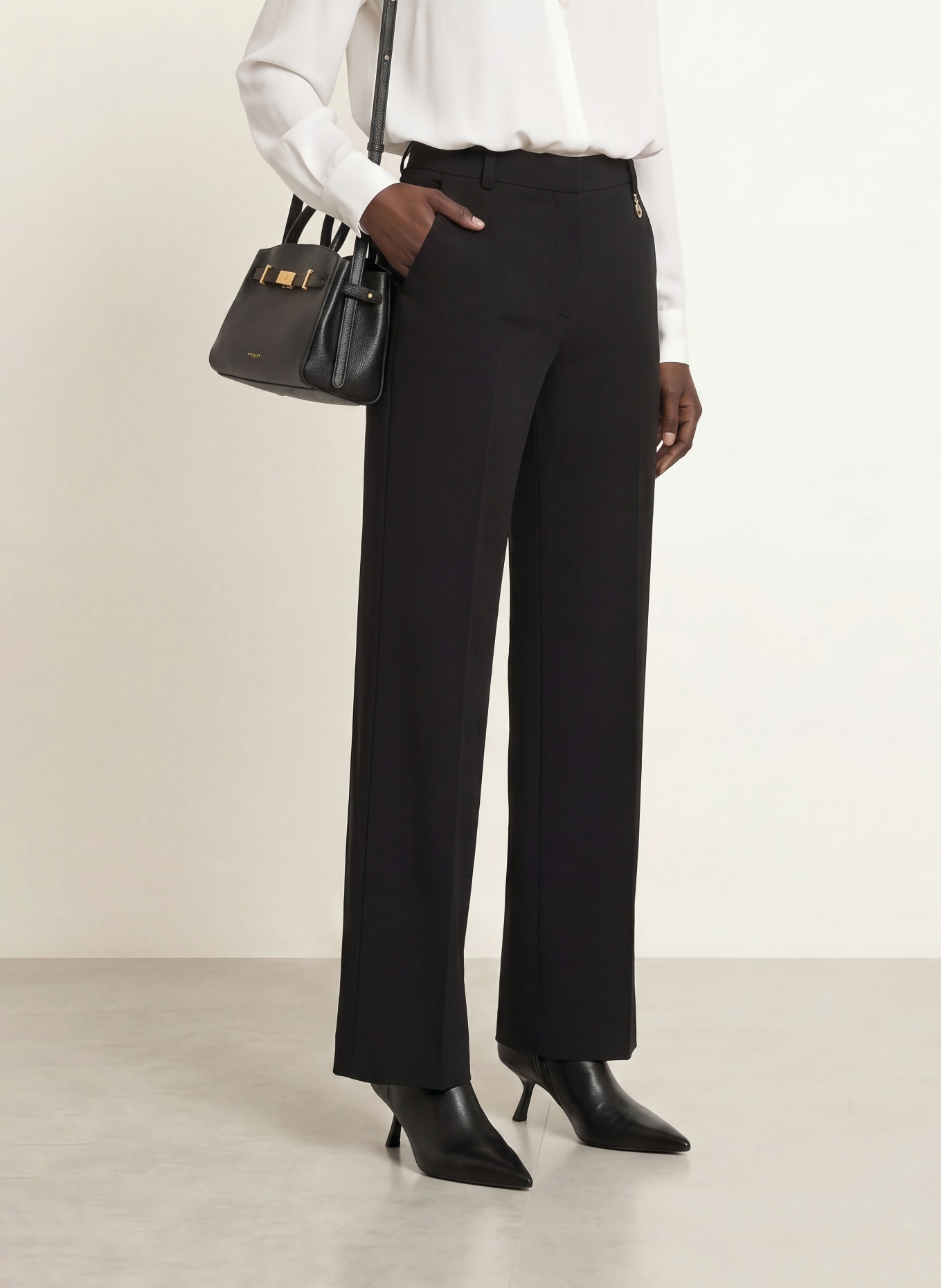 SEM PER LEI Jersey Marlene pants: BLACK