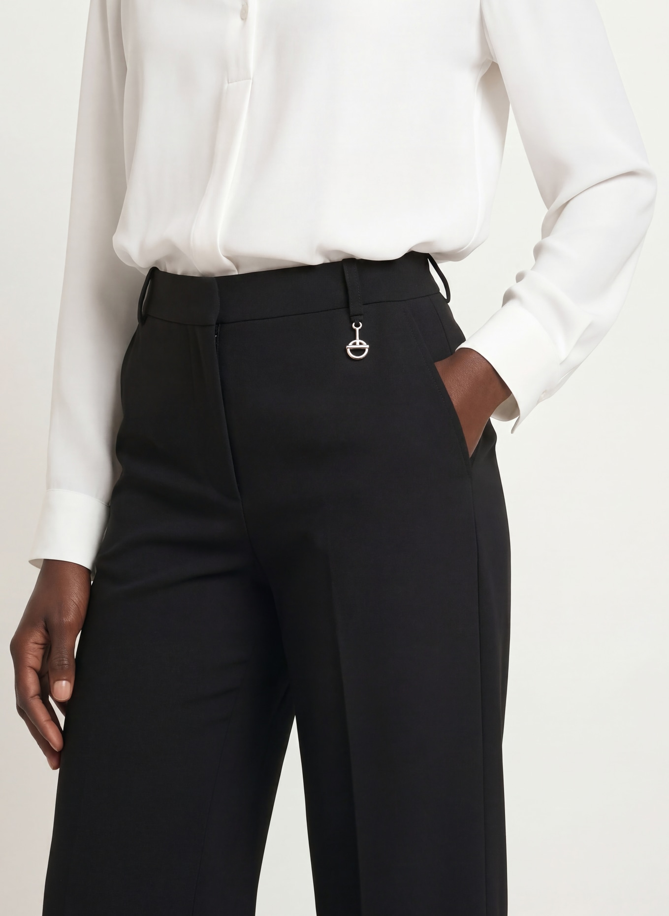 SEM PER LEI Jersey Marlene pants: BLACK