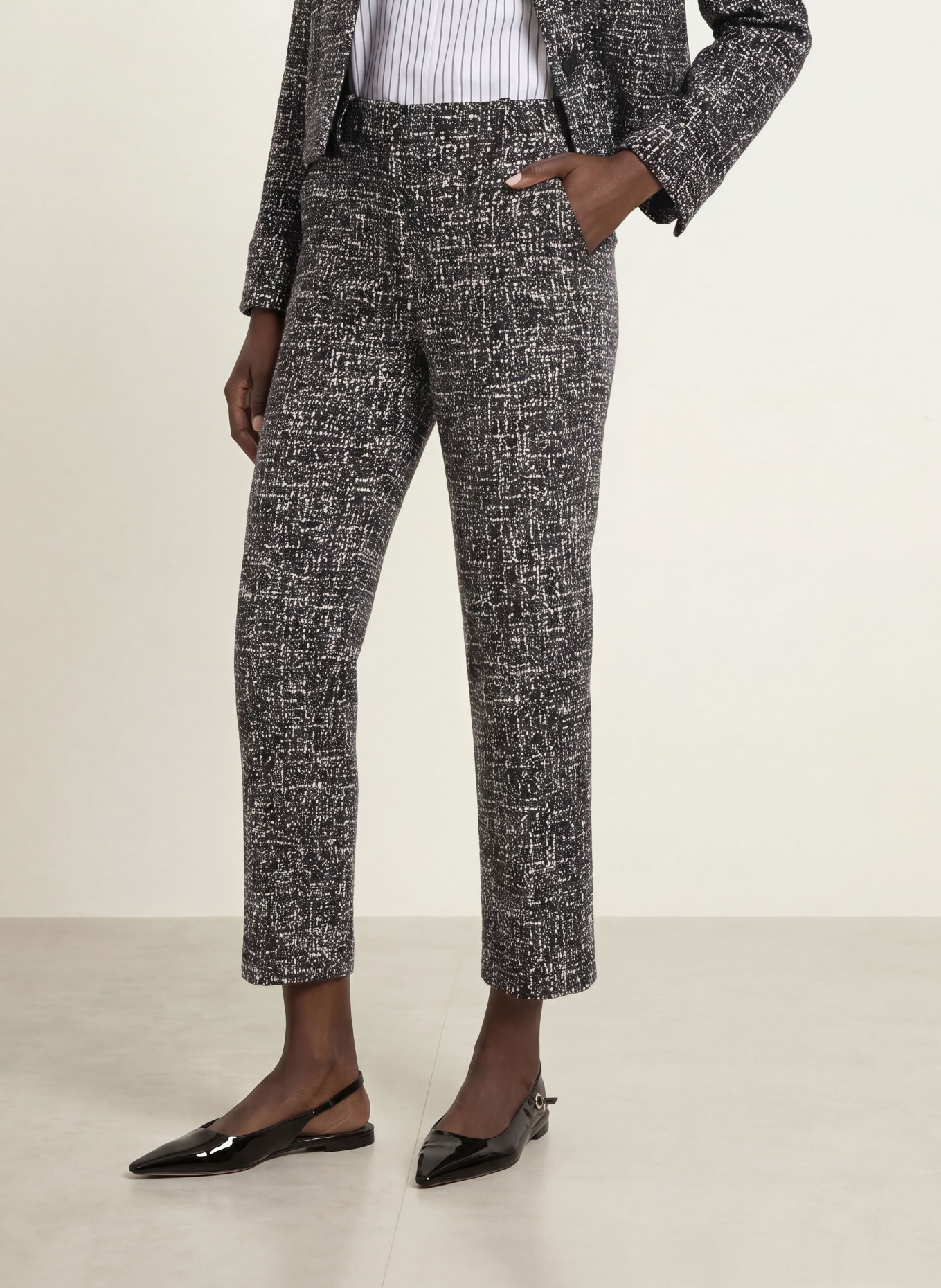 SEM PER LEI Jersey culottes: BLACK / WHITE