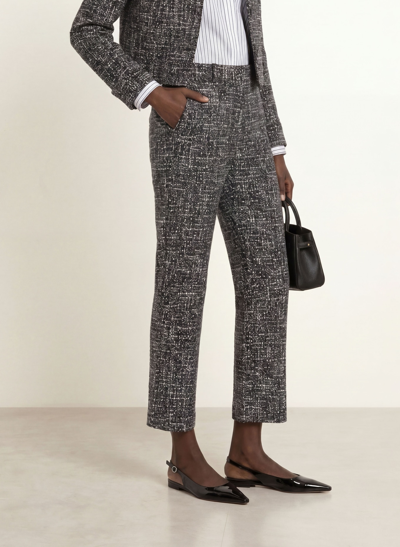 SEM PER LEI Jersey culottes: BLACK / WHITE