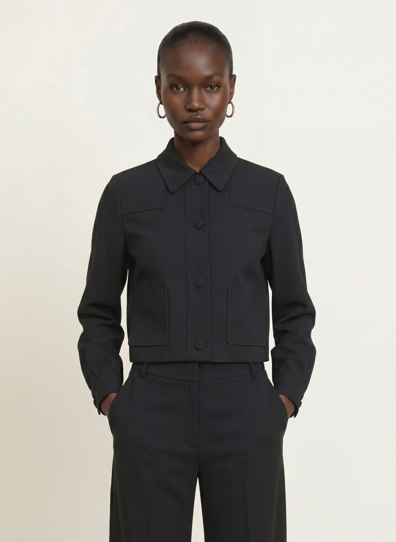 SEM PER LEI Jersey blazer: BLACK