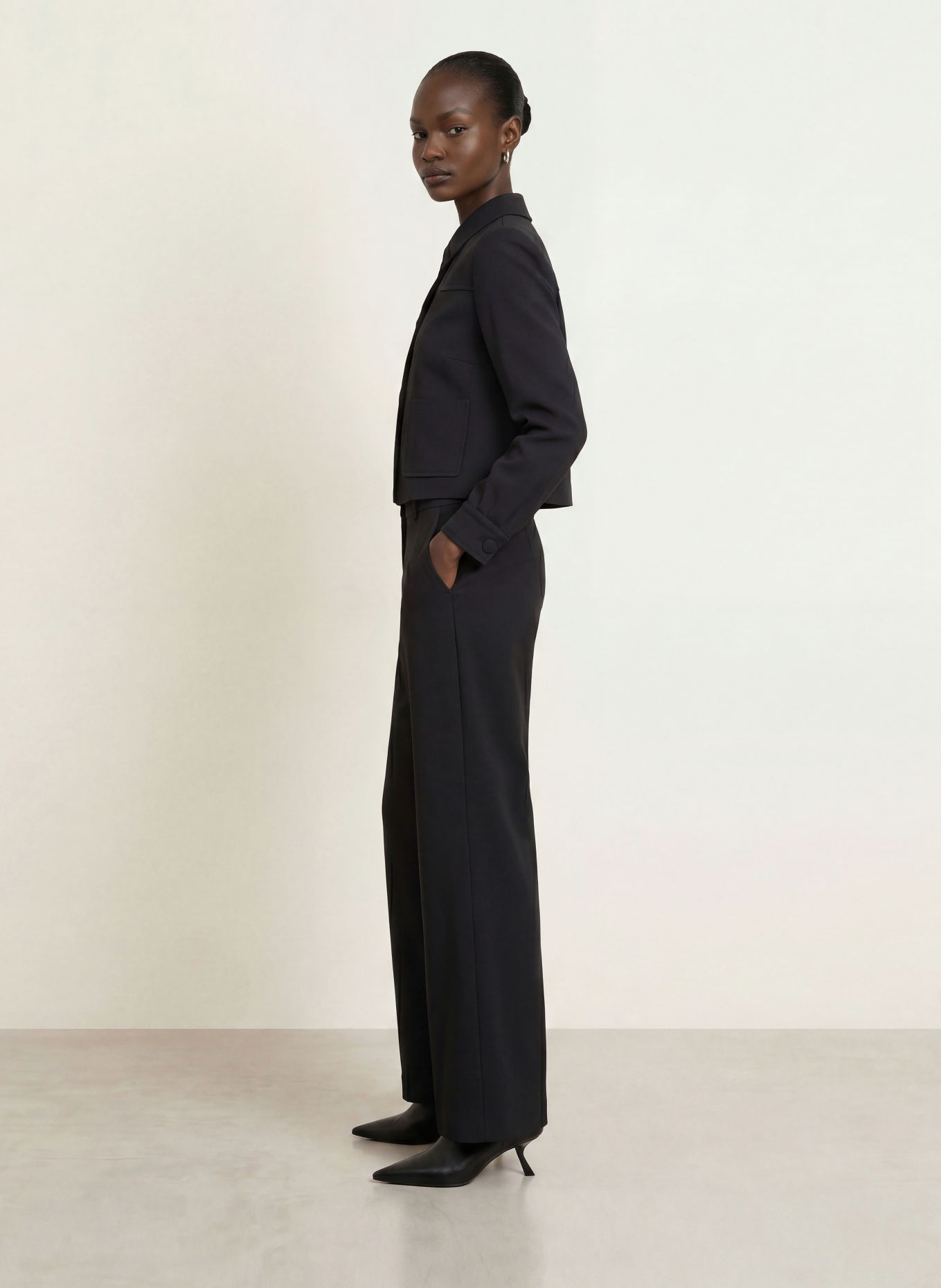 SEM PER LEI Jersey blazer: BLACK