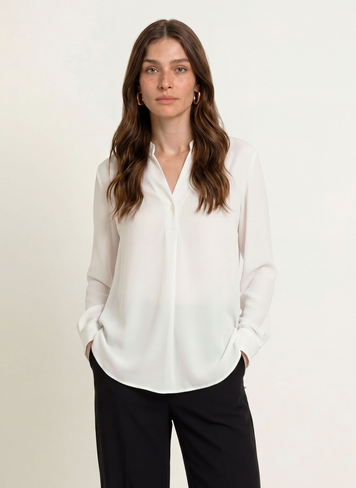 SEM PER LEI Blusenshirt: WEISS