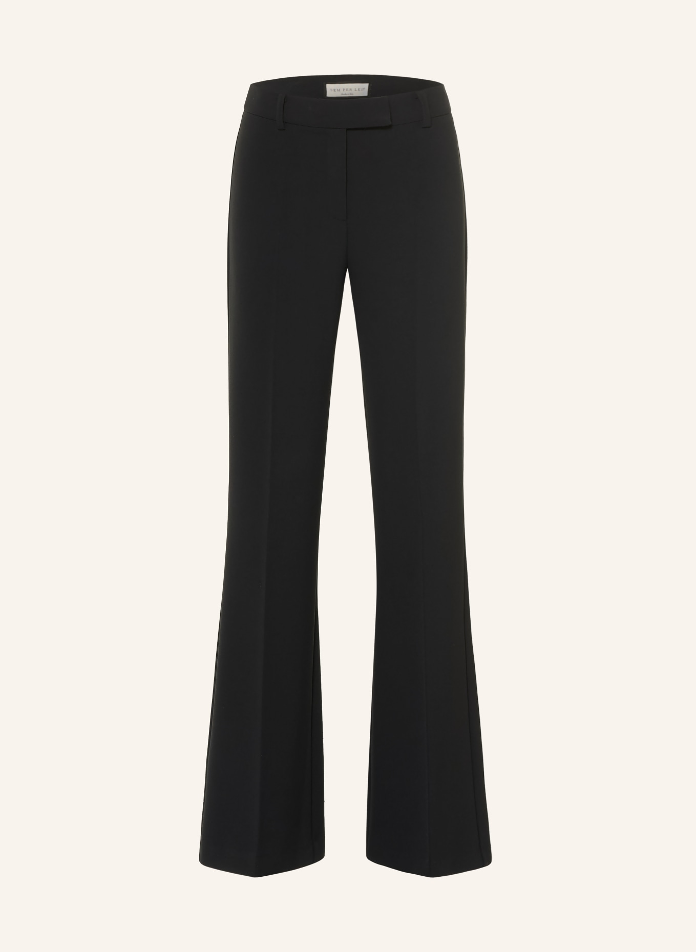 SEM PER LEI Bootcut pants: BLACK