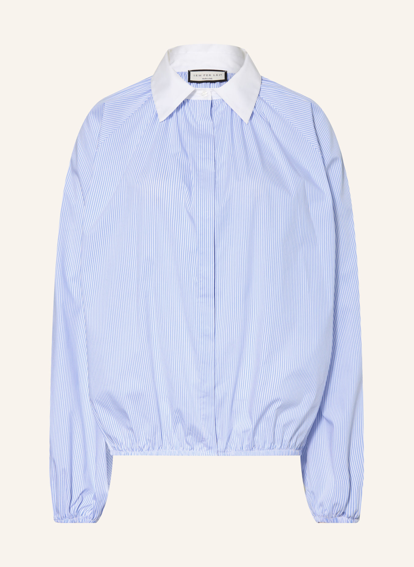 SEM PER LEI Skjortblus: BLÅ / VIT