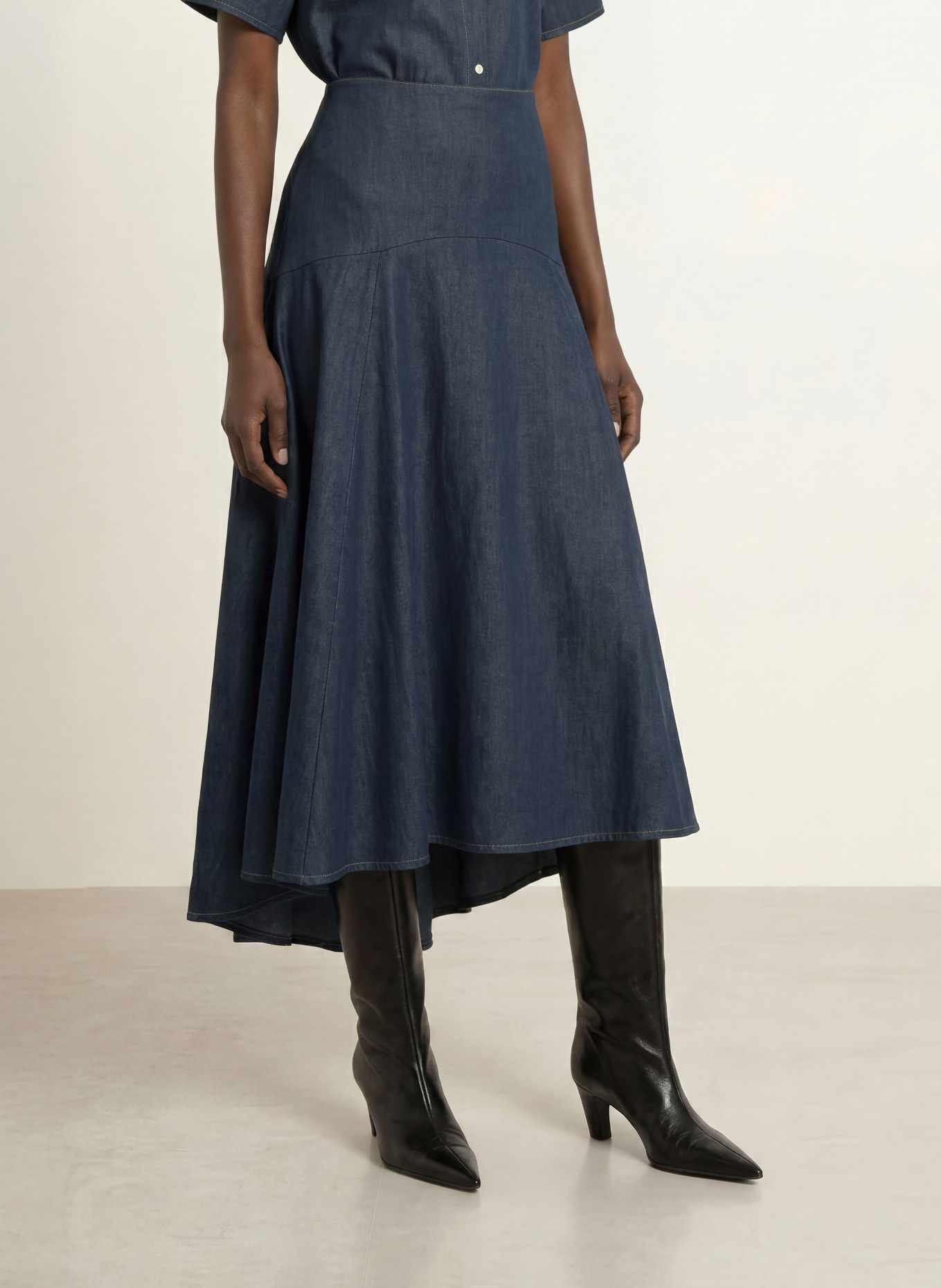 SEM PER LEI Jeanskjol: MÖRKBLÅ