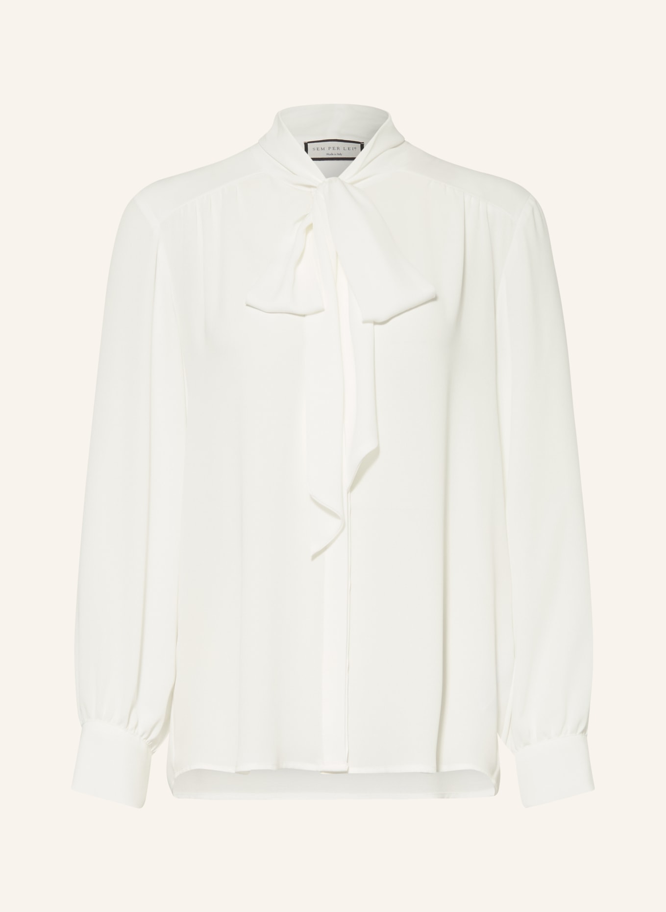 SEM PER LEI Schluppenbluse: WEISS