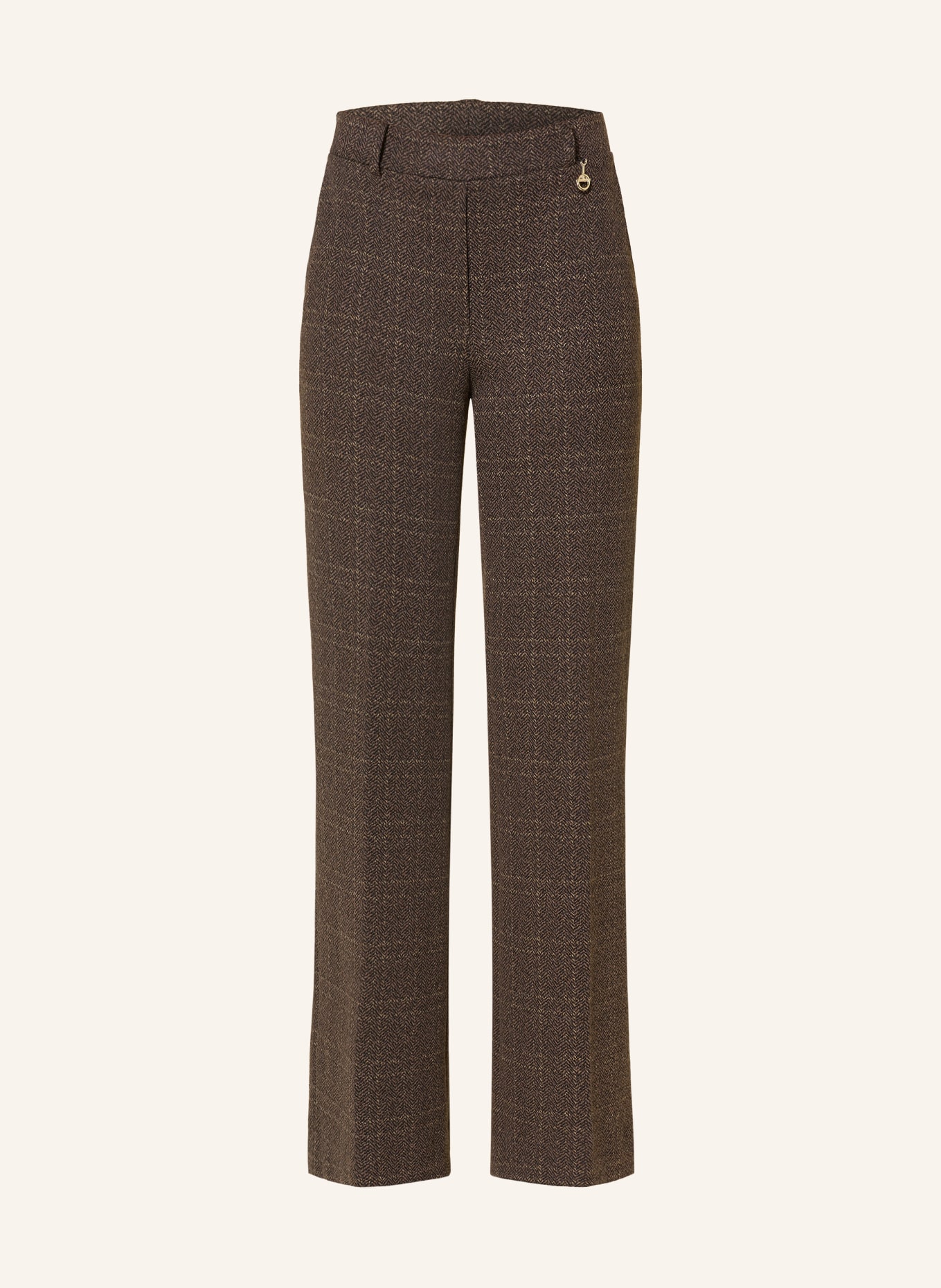 SEM PER LEI Marlene pants: BROWN / DARK BROWN / BEIGE