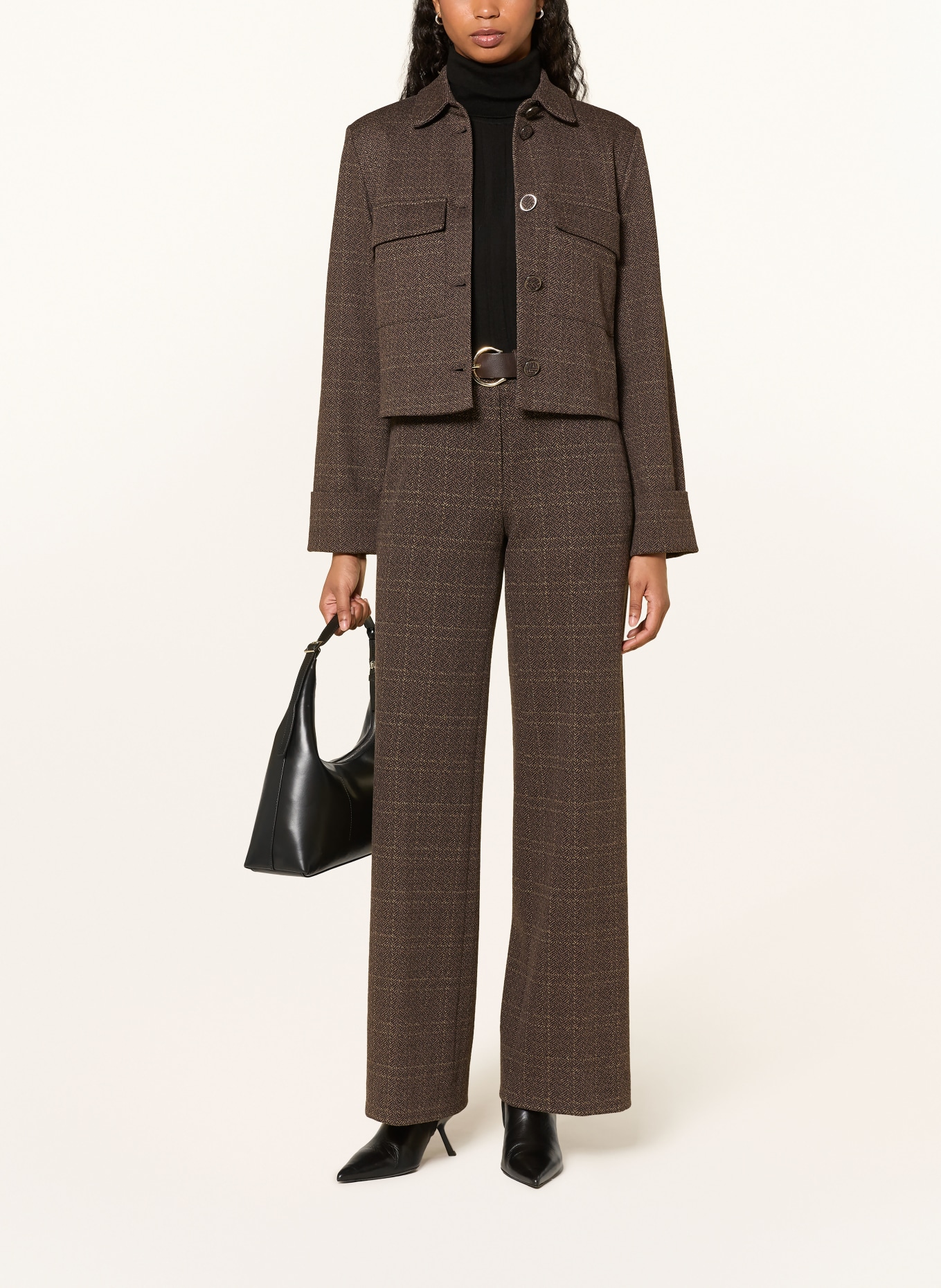 SEM PER LEI Marlene pants: BROWN / DARK BROWN / BEIGE