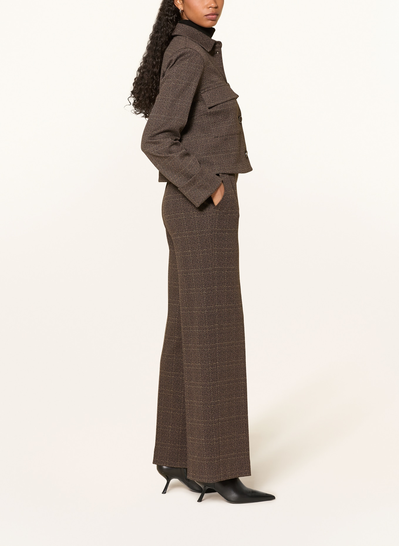 SEM PER LEI Marlene pants: BROWN / DARK BROWN / BEIGE
