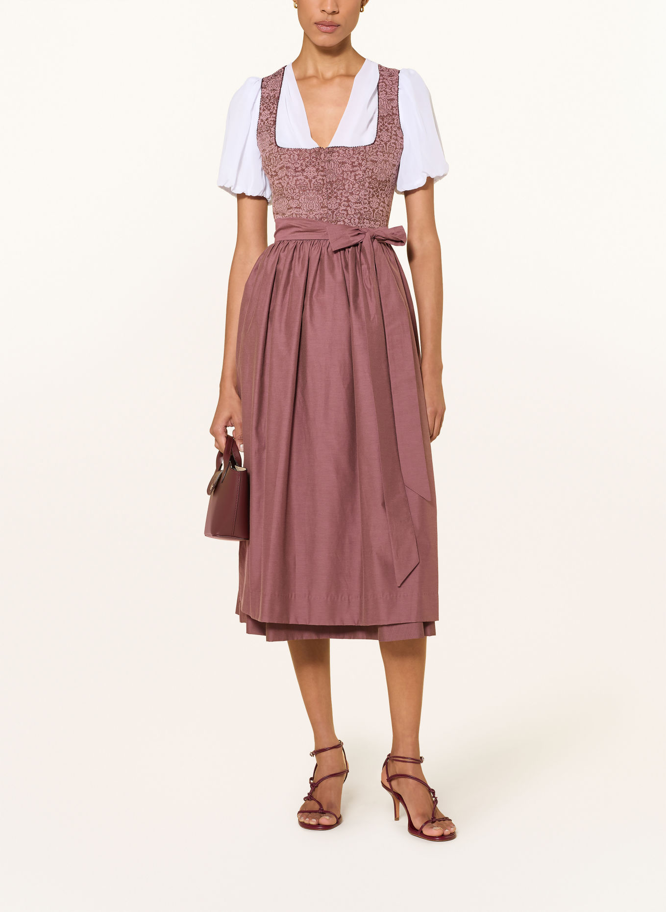 WALDORFF Dirndl NICA en lin: ROSÉ / VIEUX ROSE