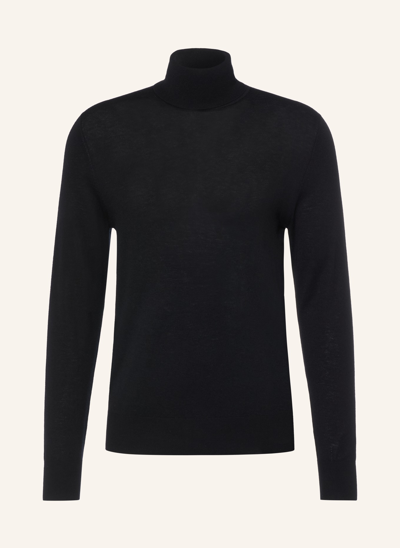 CHAS Rollkragenpullover aus Merinowolle: SCHWARZ