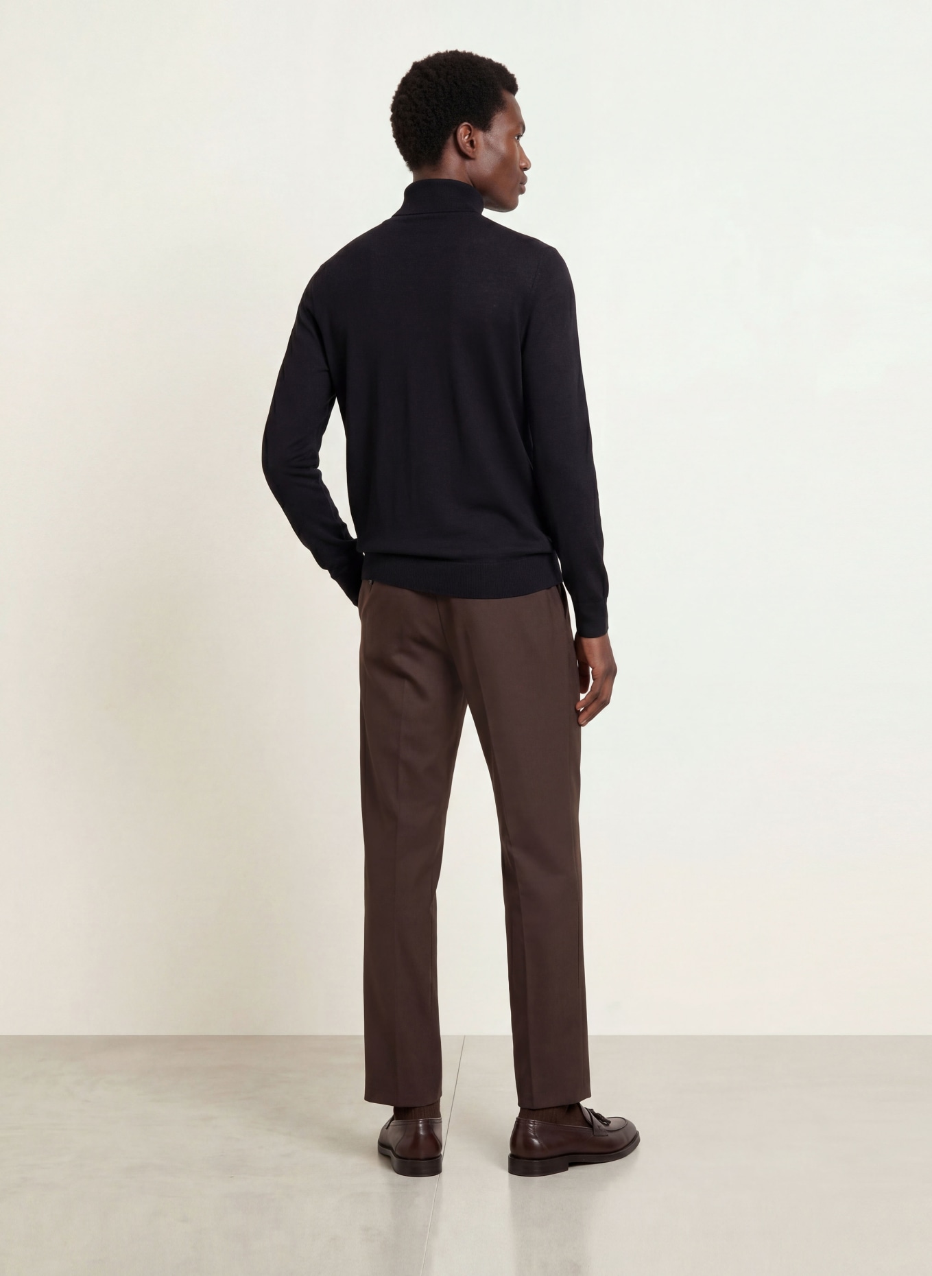 CHAS Rollkragenpullover aus Merinowolle: SCHWARZ