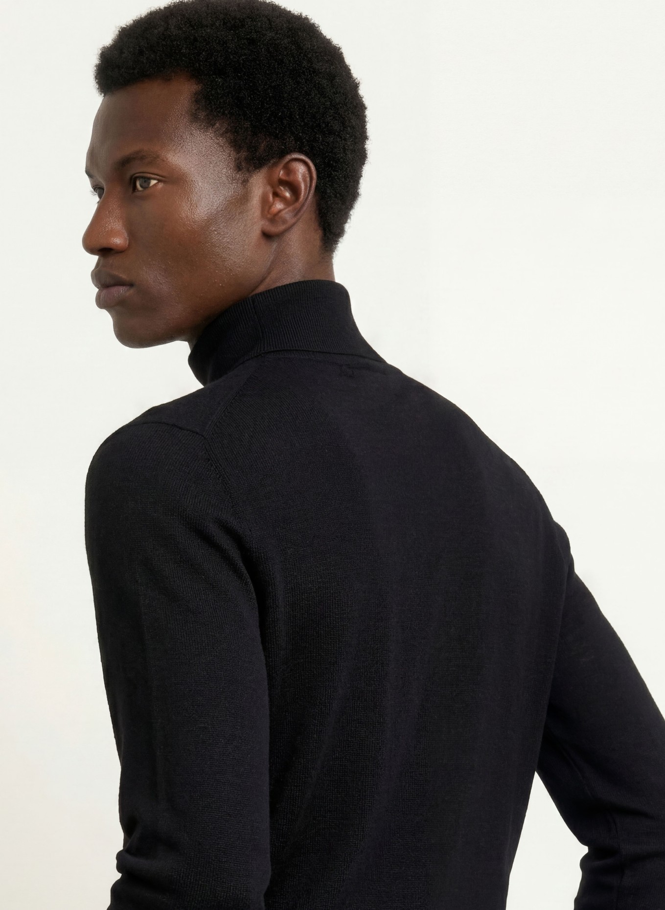 CHAS Rollkragenpullover aus Merinowolle: SCHWARZ