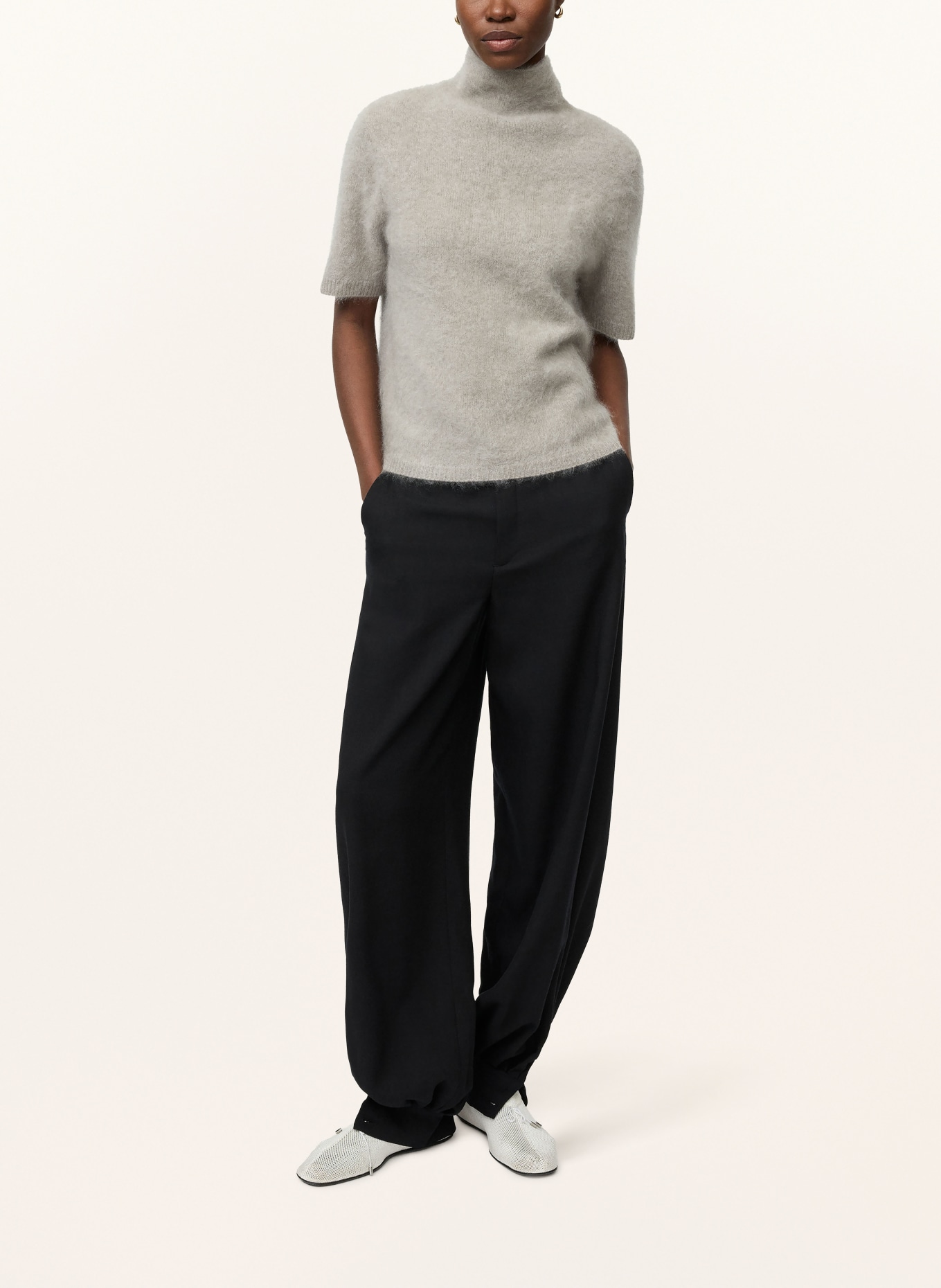 SOFT GOAT Strickshirt aus Cashmere: GRAU