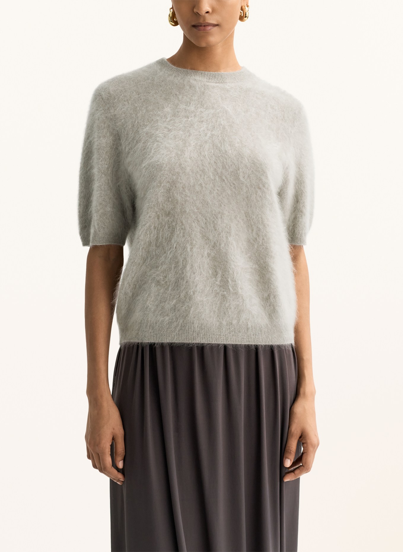 SOFT GOAT Tricou din cașmir: GRI