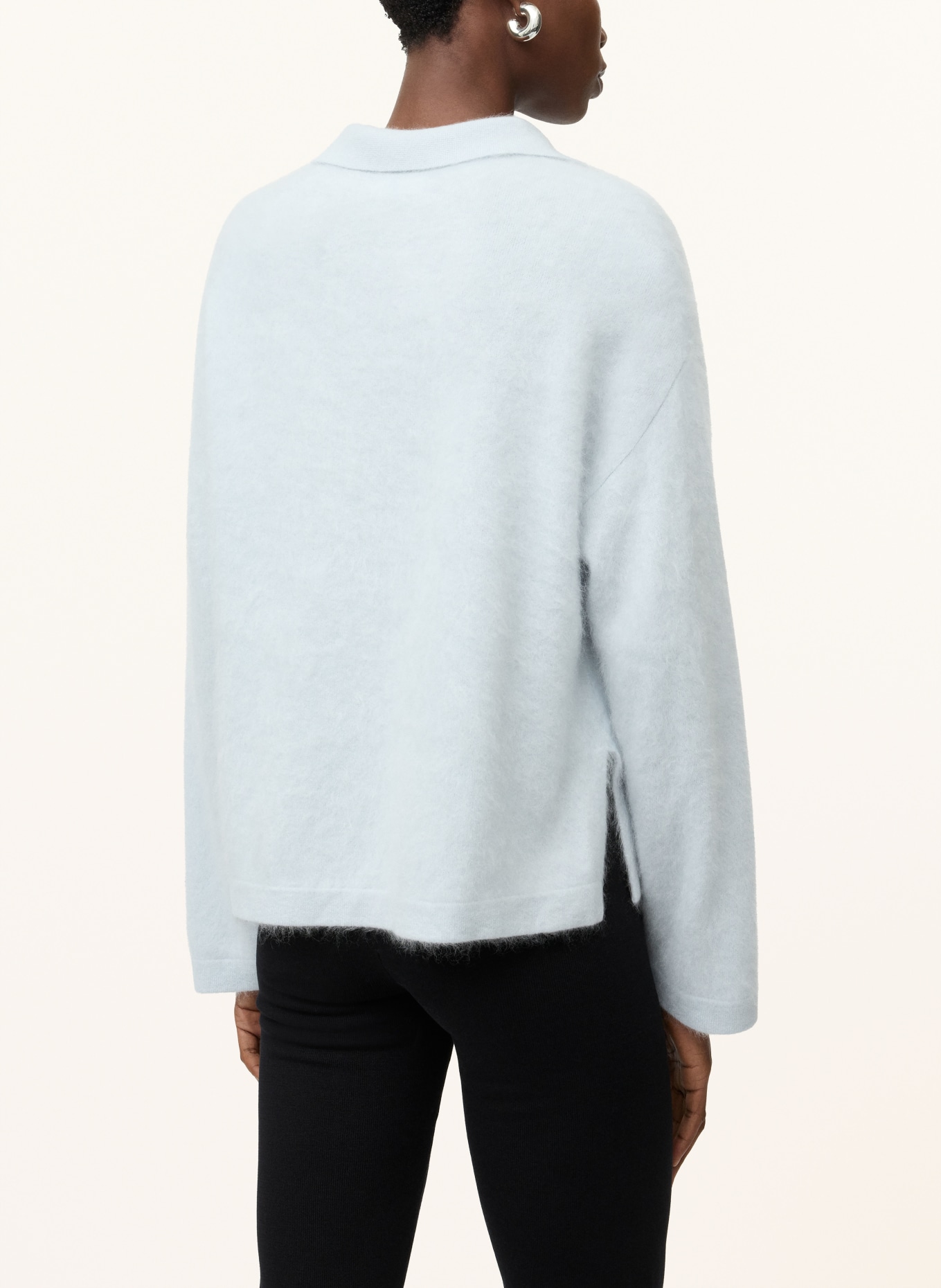 SOFT GOAT Strickjacke aus Cashmere: HELLBLAU