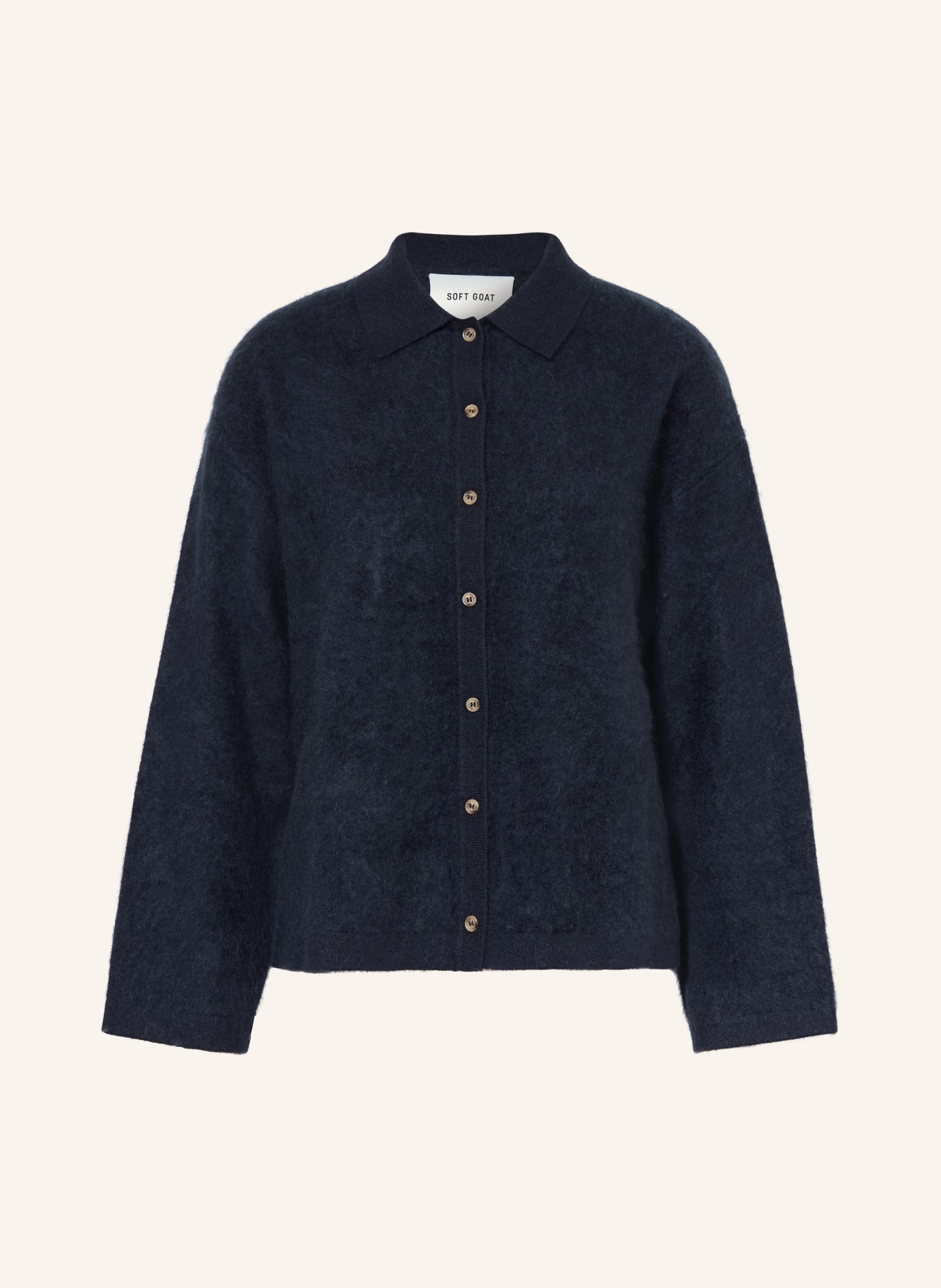 SOFT GOAT Cashmere cardigan: DARK BLUE