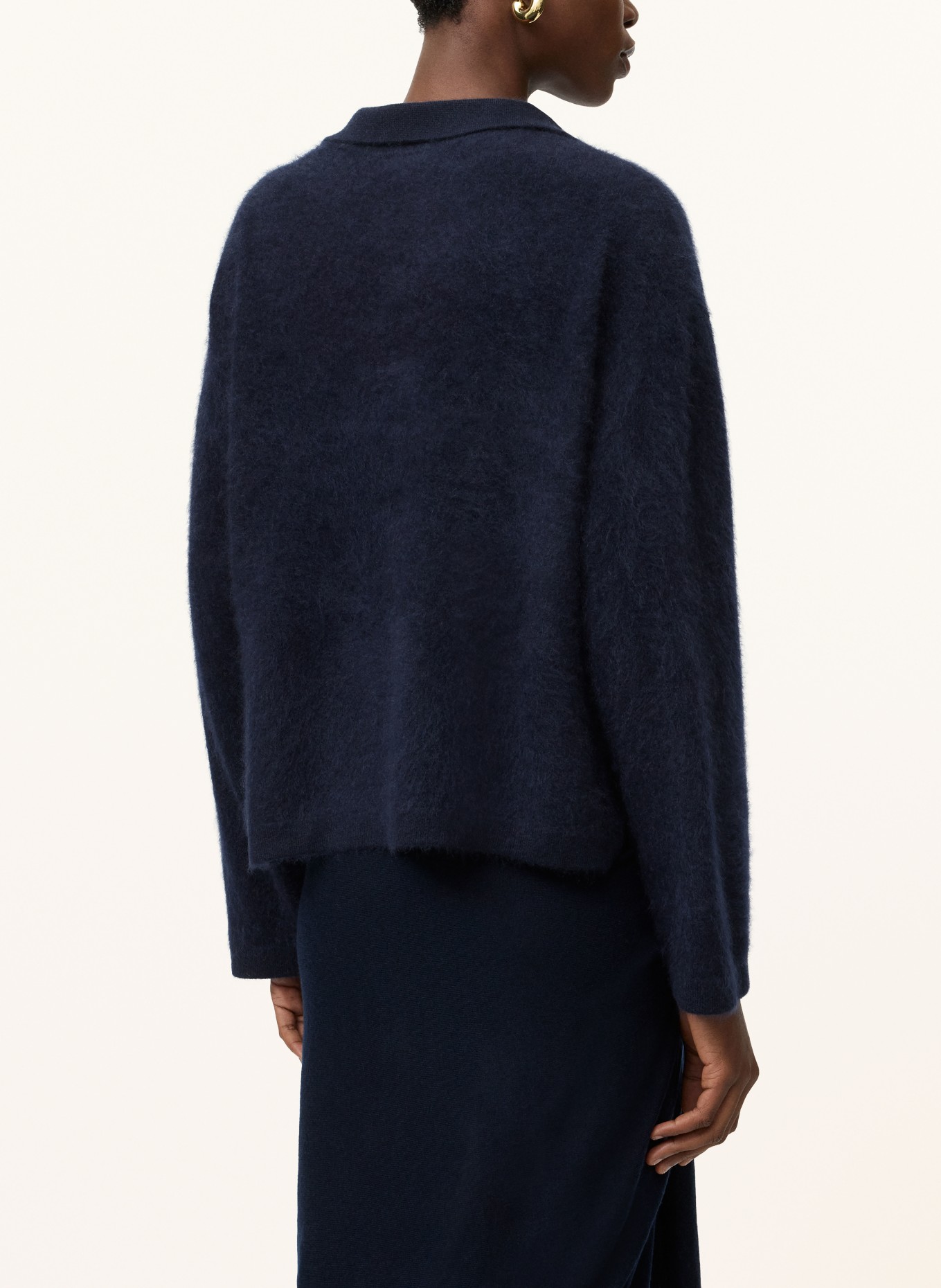 SOFT GOAT Cashmere cardigan: DARK BLUE