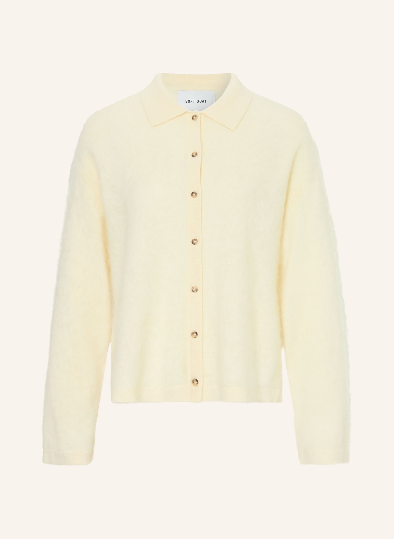 SOFT GOAT Cashmere cardigan: LIGHT YELLOW