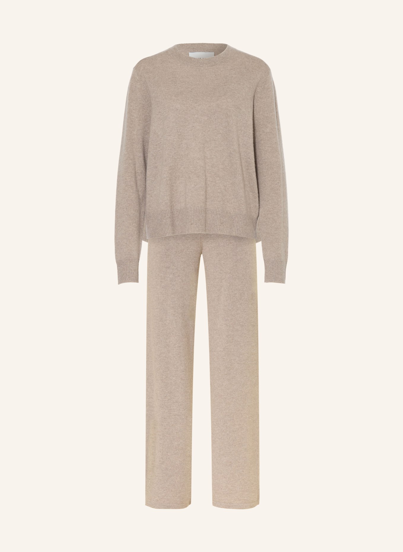 SOFT GOAT Set: Cashmere-Pullover und Cashmere-Hose: GRAU