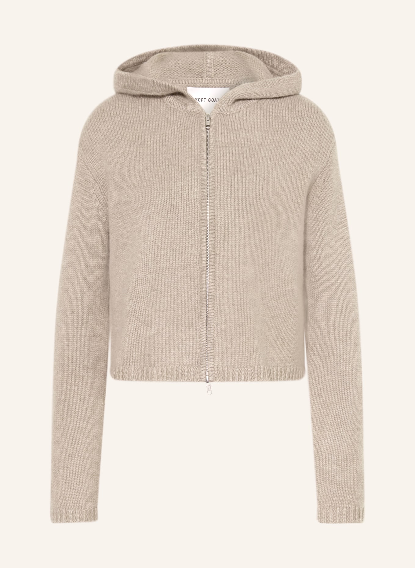 SOFT GOAT Strickjacke aus Cashmere: TAUPE