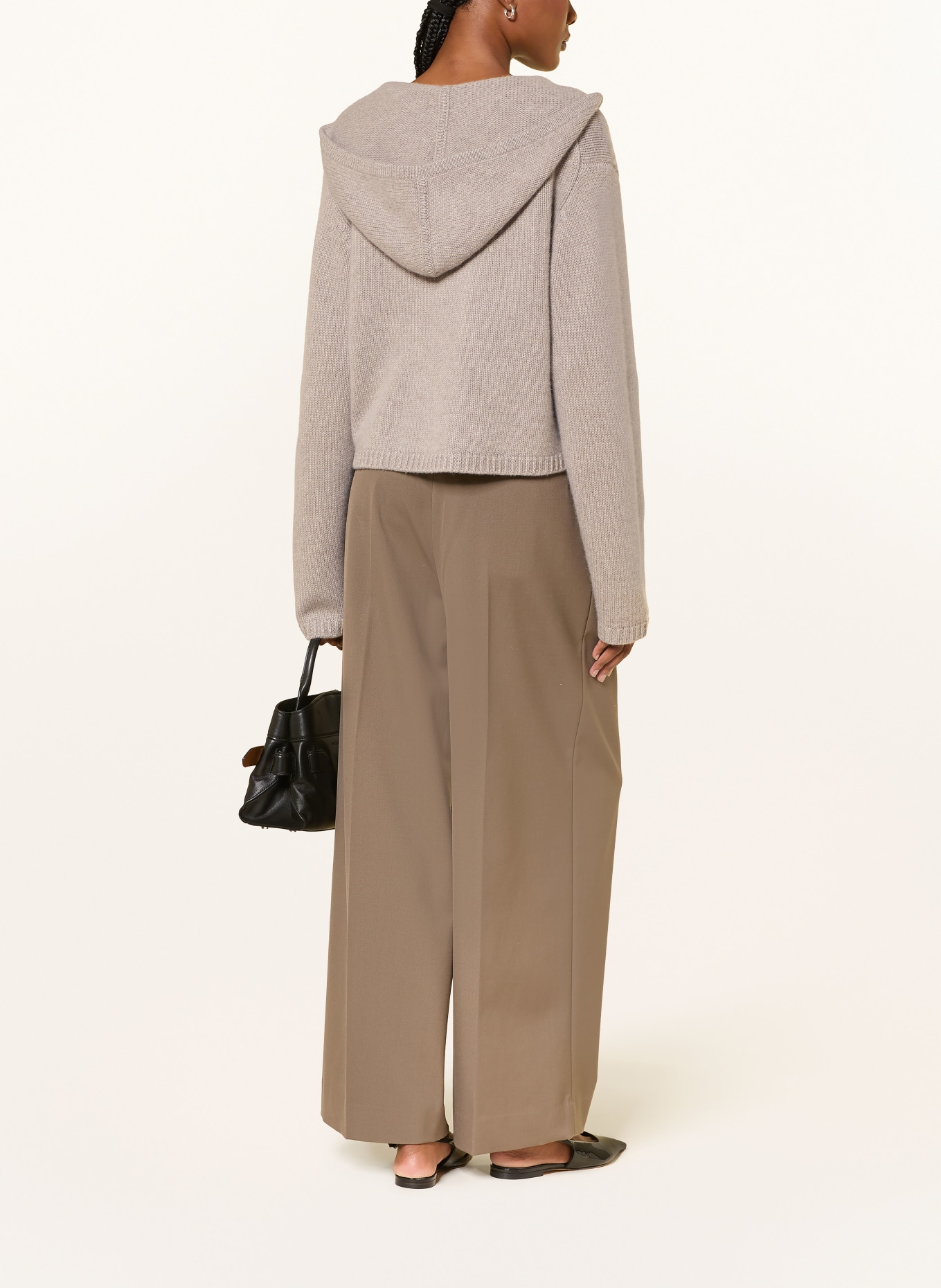 SOFT GOAT Strickjacke aus Cashmere: TAUPE