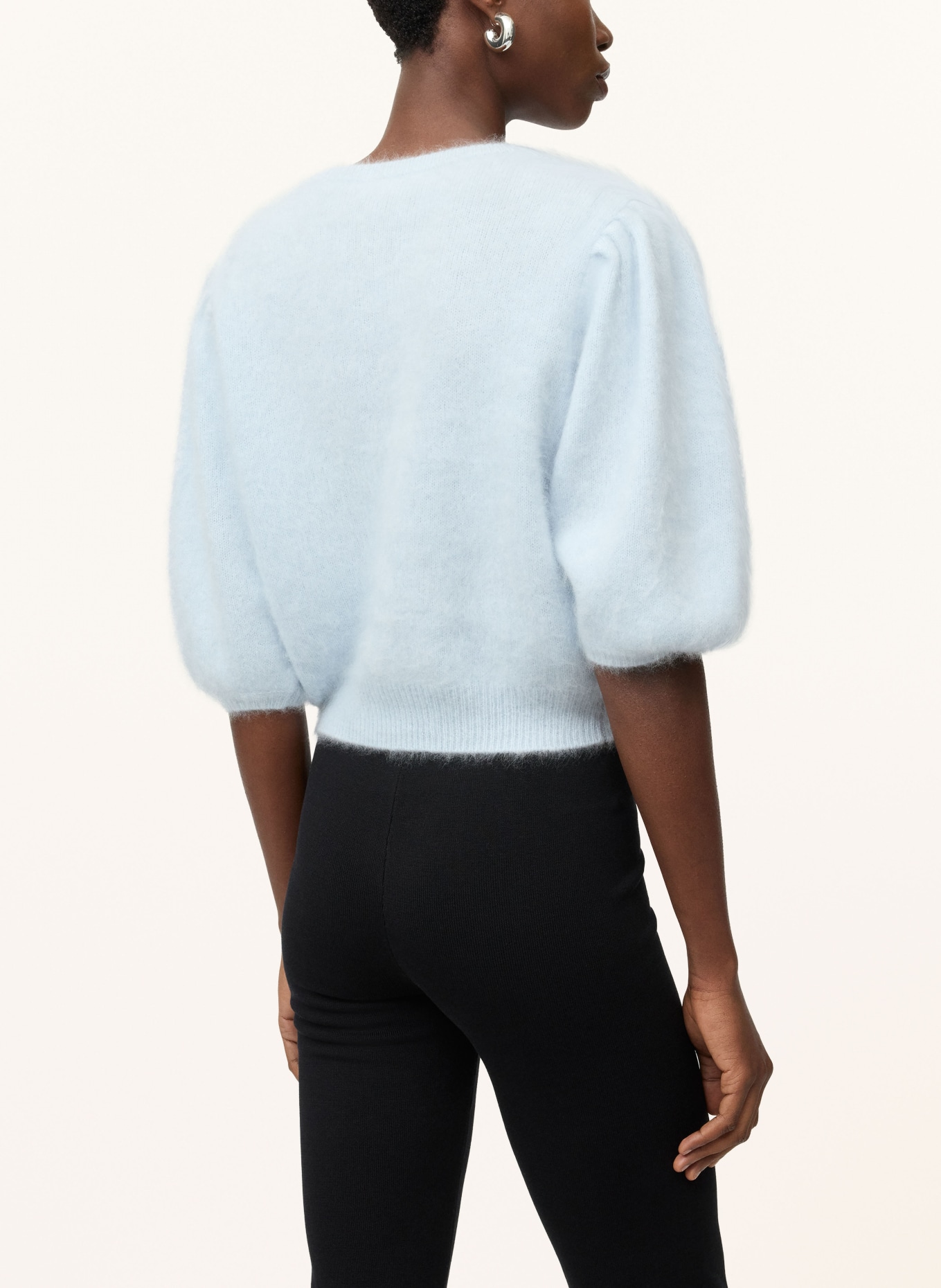 SOFT GOAT Sweter z dzianiny kaszmirowej: JASNONIEBIESKI