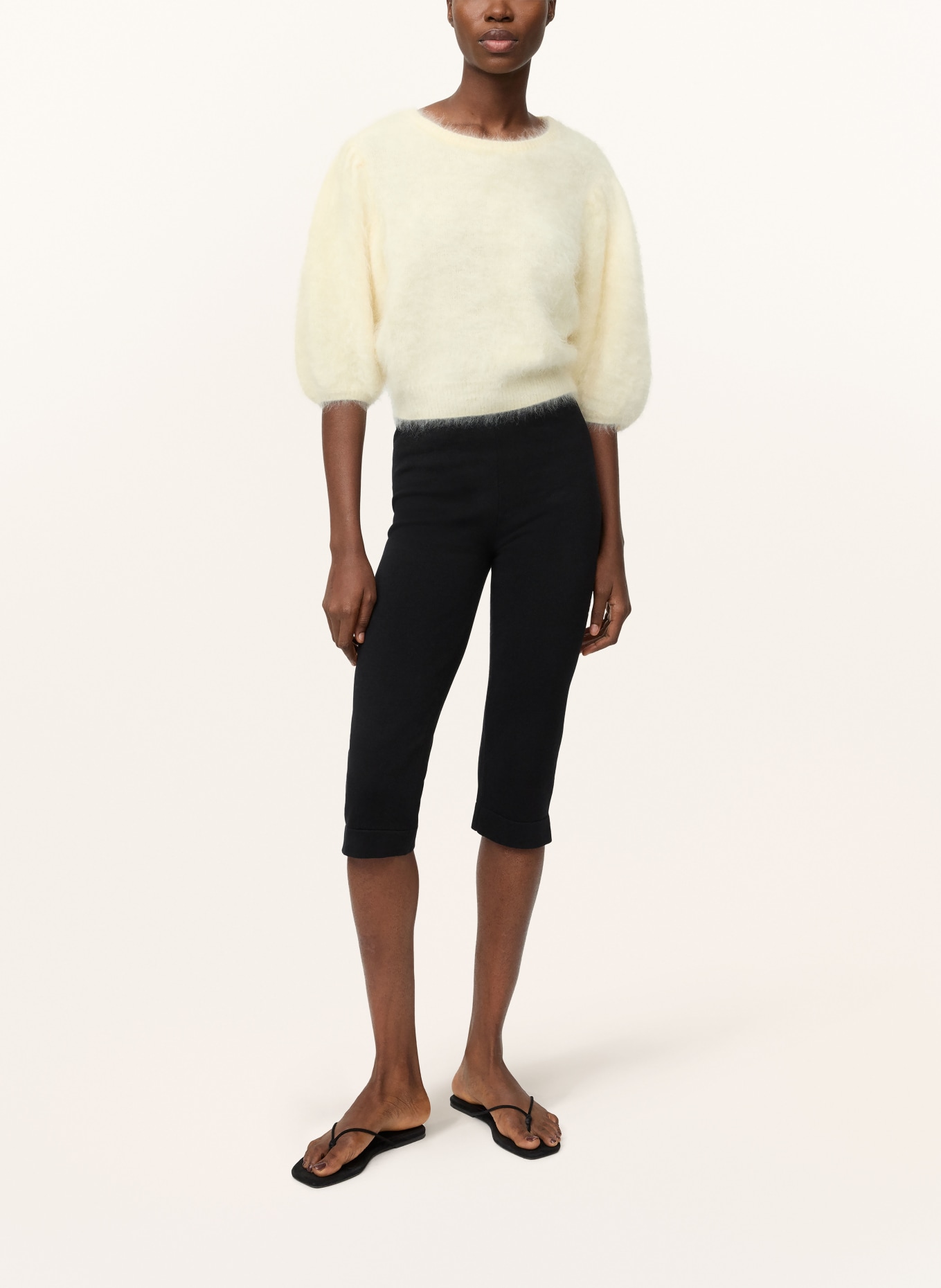 SOFT GOAT Sweter z dzianiny kaszmirowej: JASNOŻÓŁTY