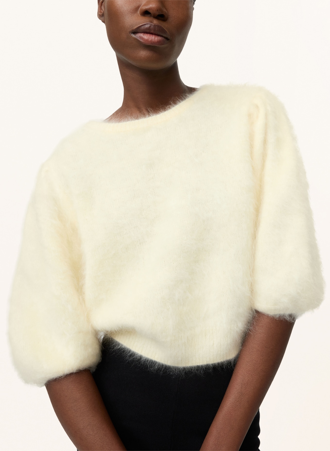 SOFT GOAT Sweter z dzianiny kaszmirowej: JASNOŻÓŁTY