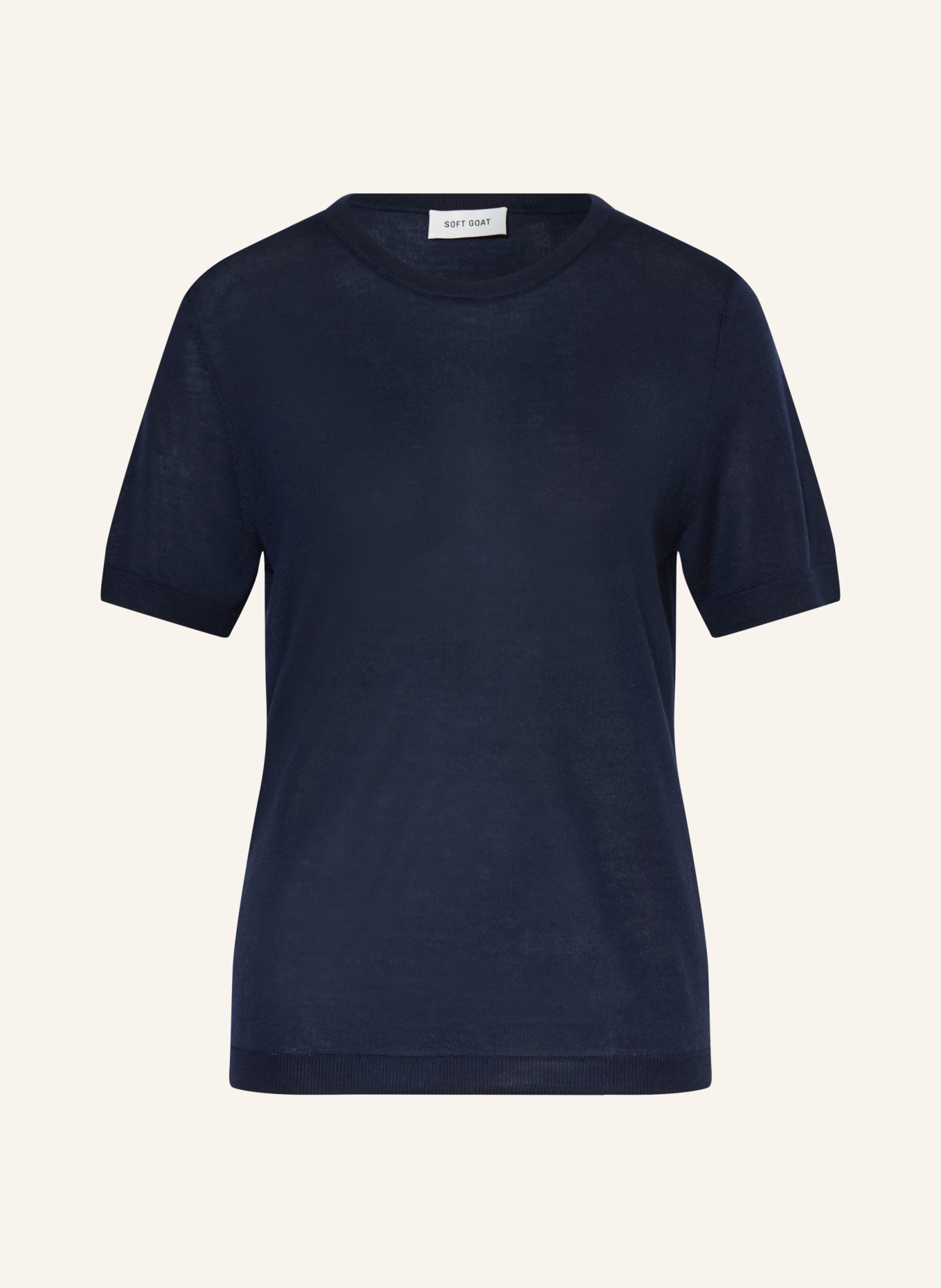 SOFT GOAT Knit shirt: DARK BLUE