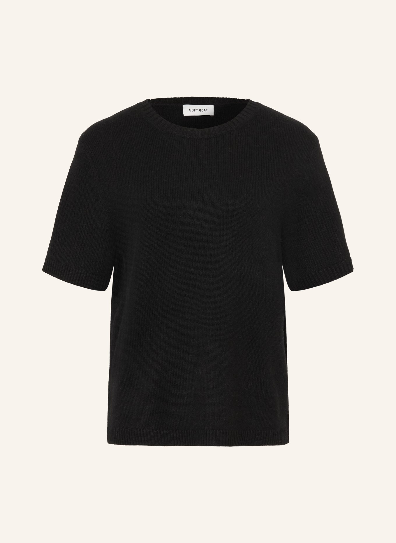SOFT GOAT Oversized cashmere knit shirt: BLACK