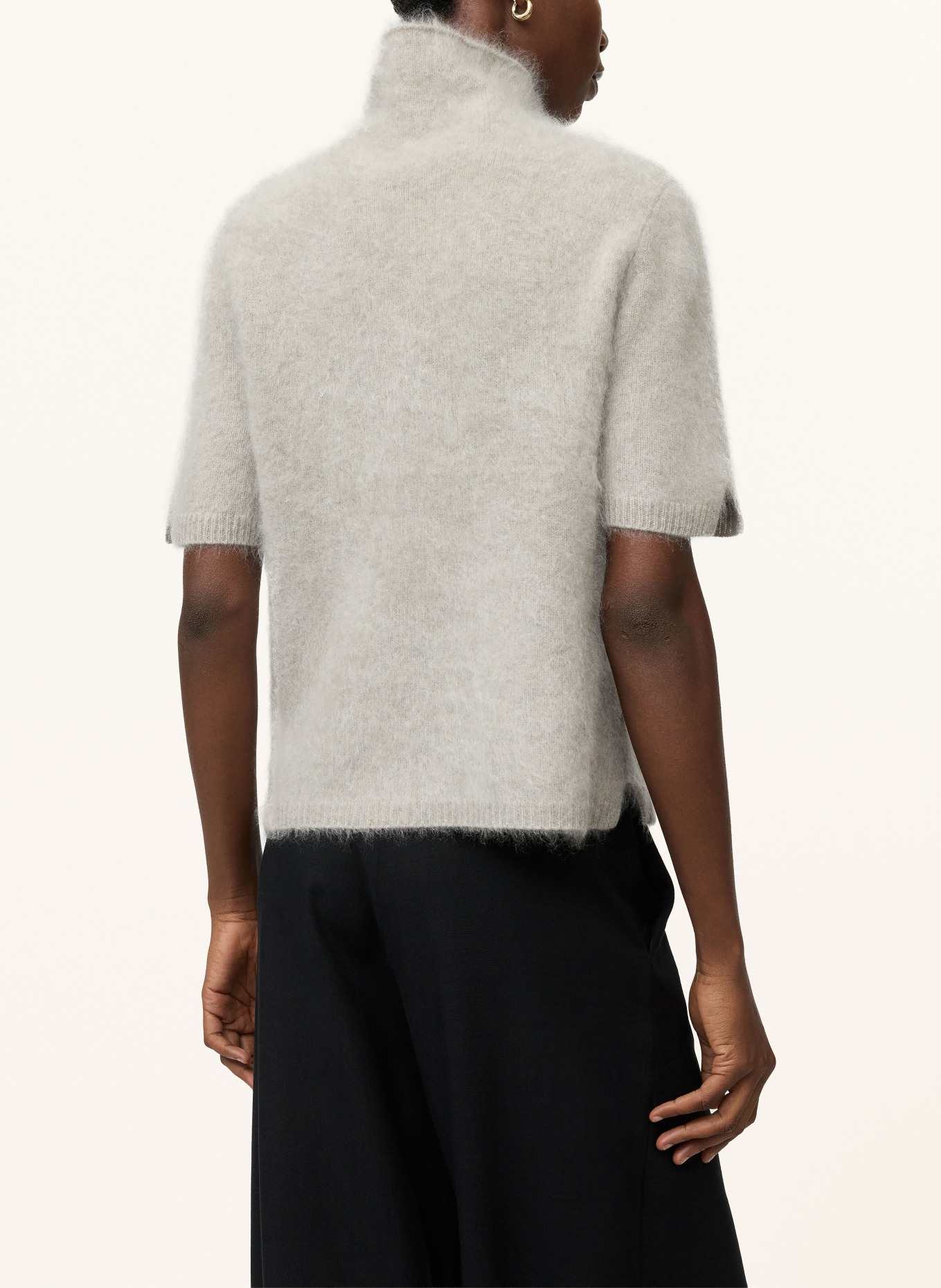 SOFT GOAT Strickshirt aus Cashmere: HELLGRAU