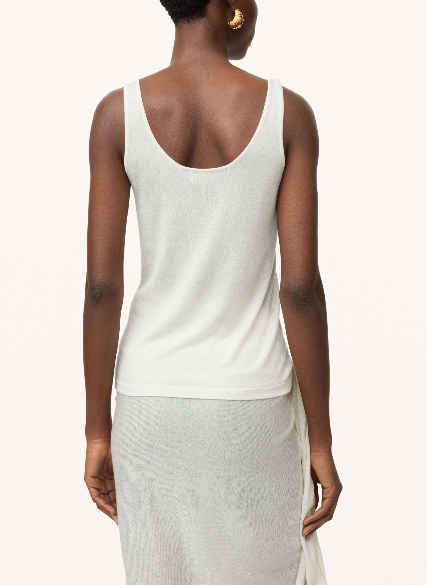 SOFT GOAT Knit top: CREAM