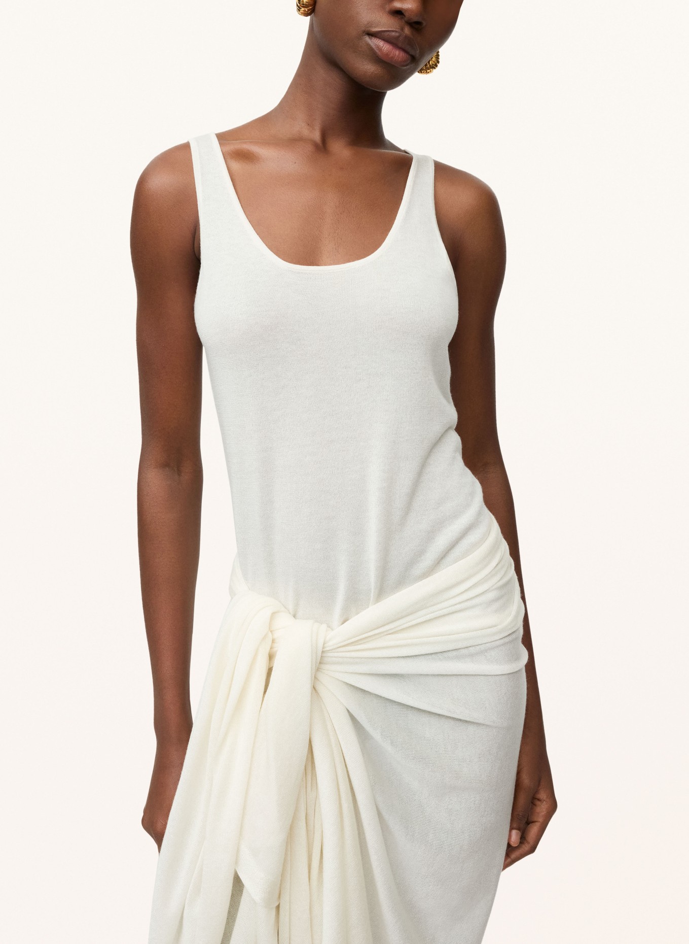 SOFT GOAT Knit top: CREAM
