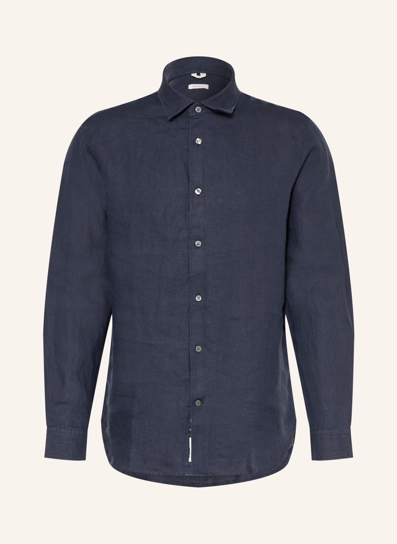 ARKET Leinenhemd Regular Fit: DUNKELBLAU