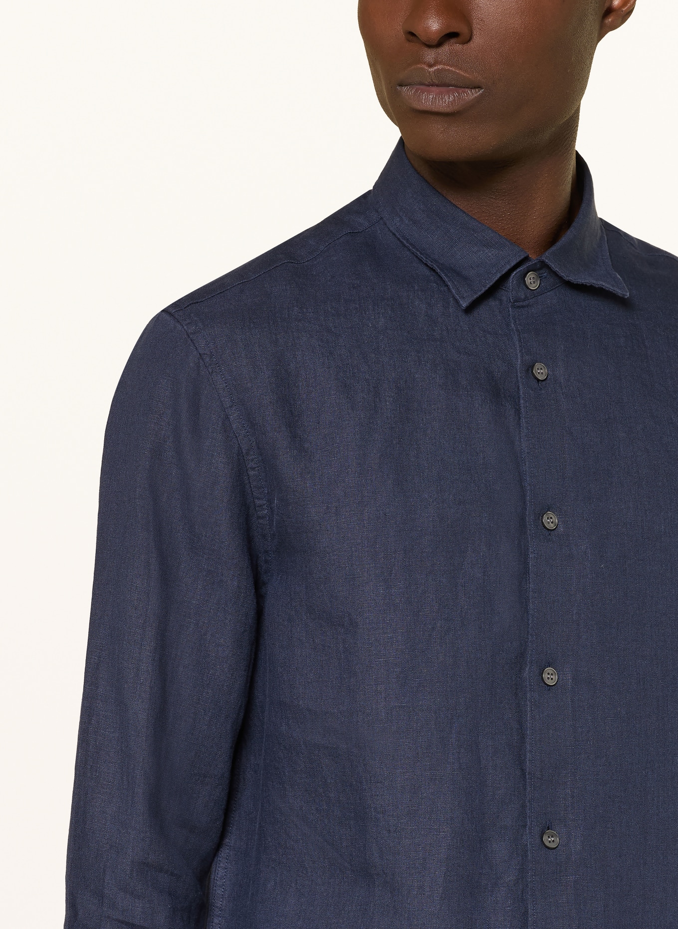 ARKET Leinenhemd Regular Fit: DUNKELBLAU