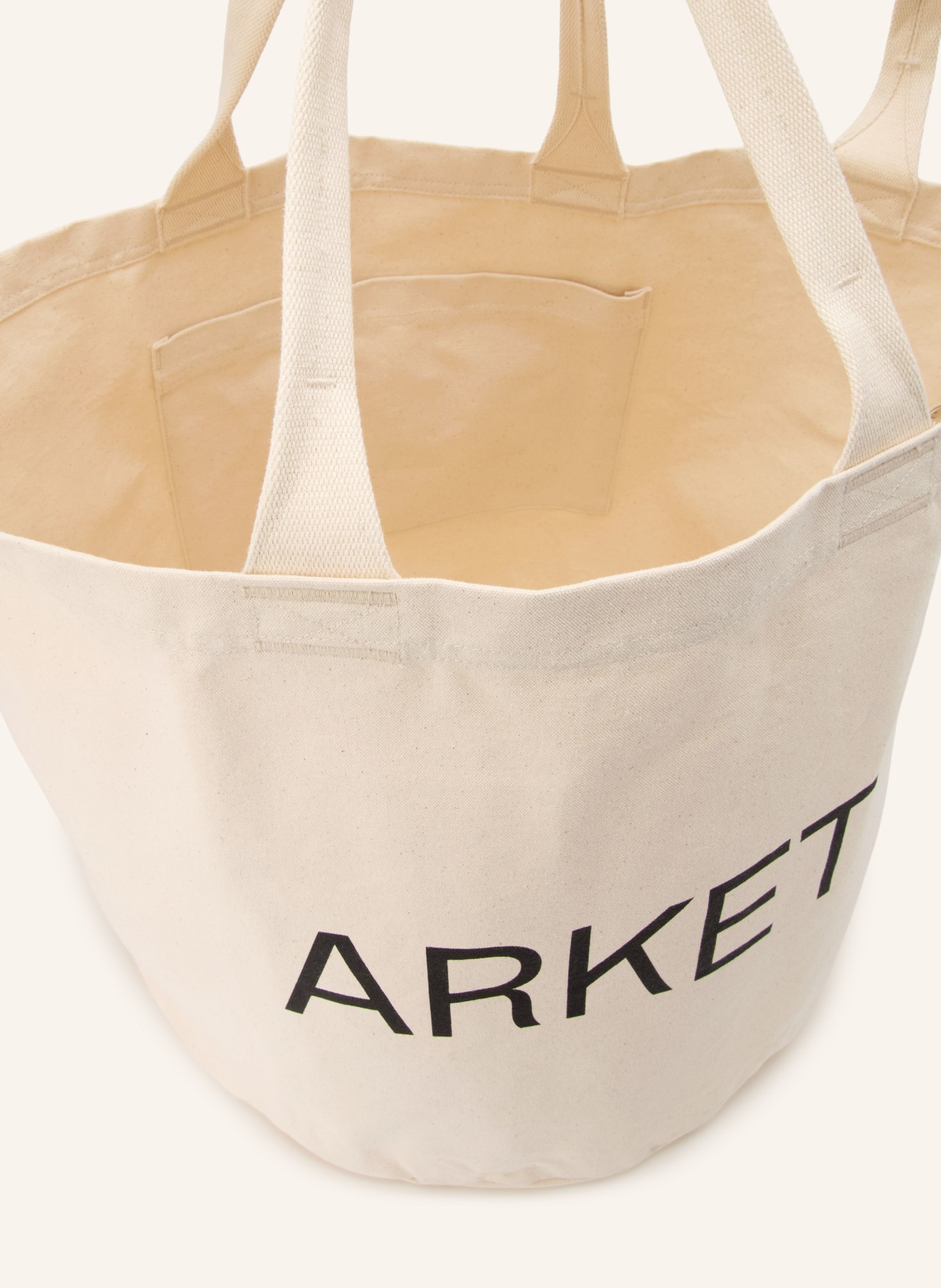 ARKET Taška XL: KRÉMOVÁ