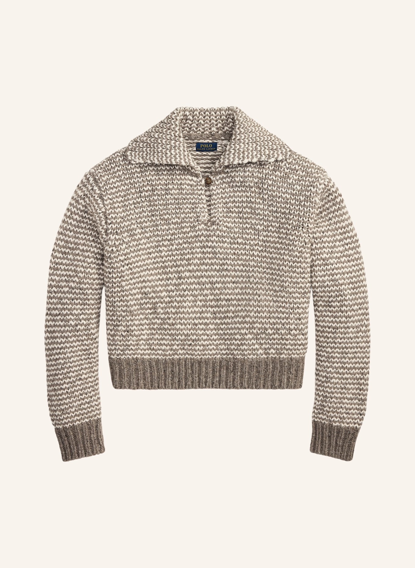 POLO RALPH LAUREN Sweater: GRAY / CREAM