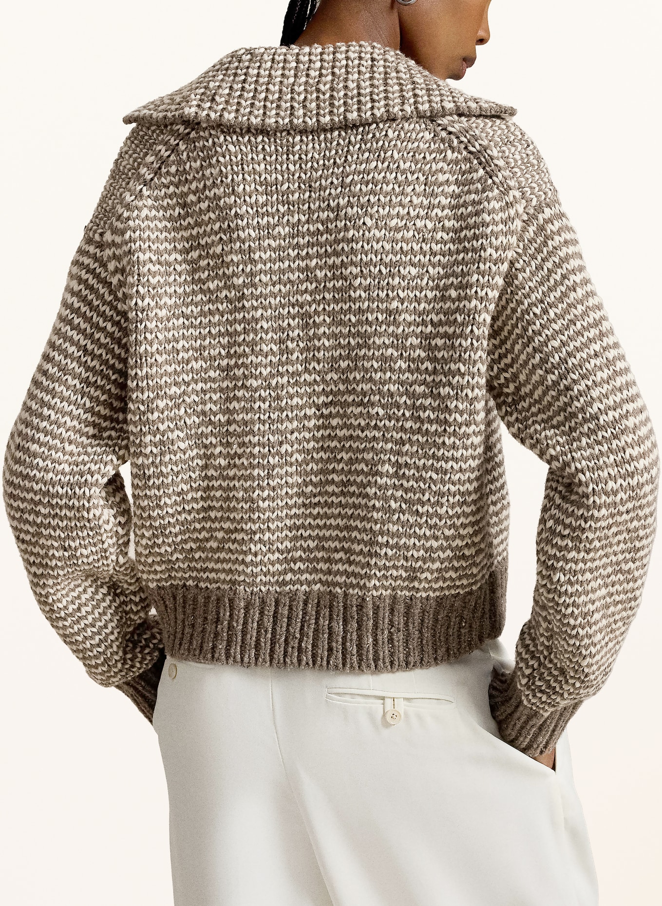 POLO RALPH LAUREN Sweater: GRAY / CREAM