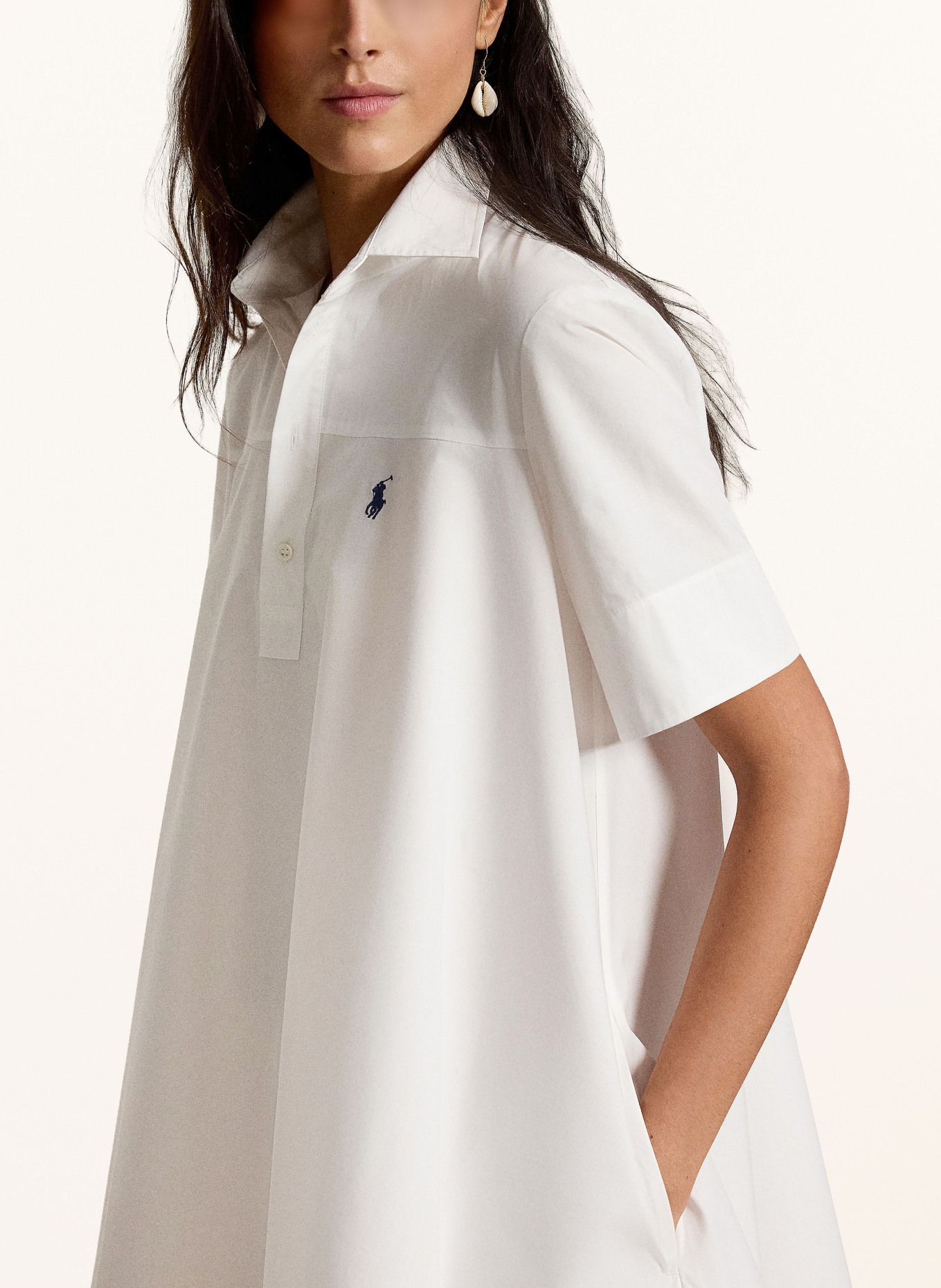 POLO RALPH LAUREN Šaty s límečkem: BÍLÁ