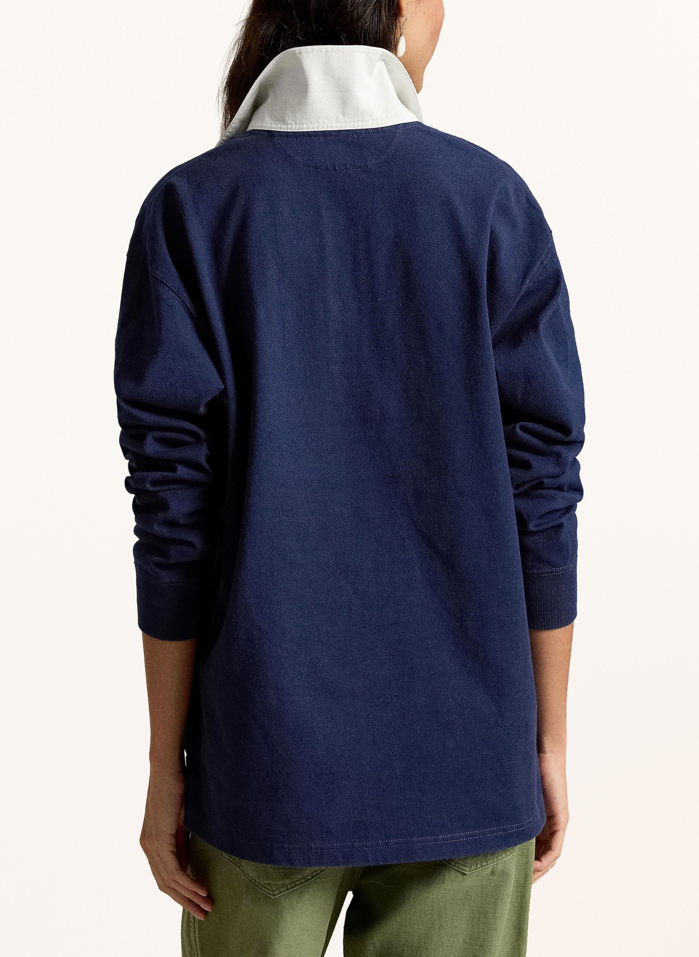 POLO RALPH LAUREN Rugbyshirt: DUNKELBLAU / WEISS