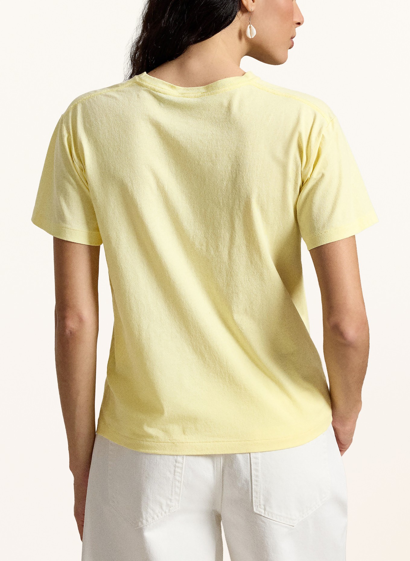 POLO RALPH LAUREN T-shirt: LIGHT YELLOW / BEIGE / BLUE