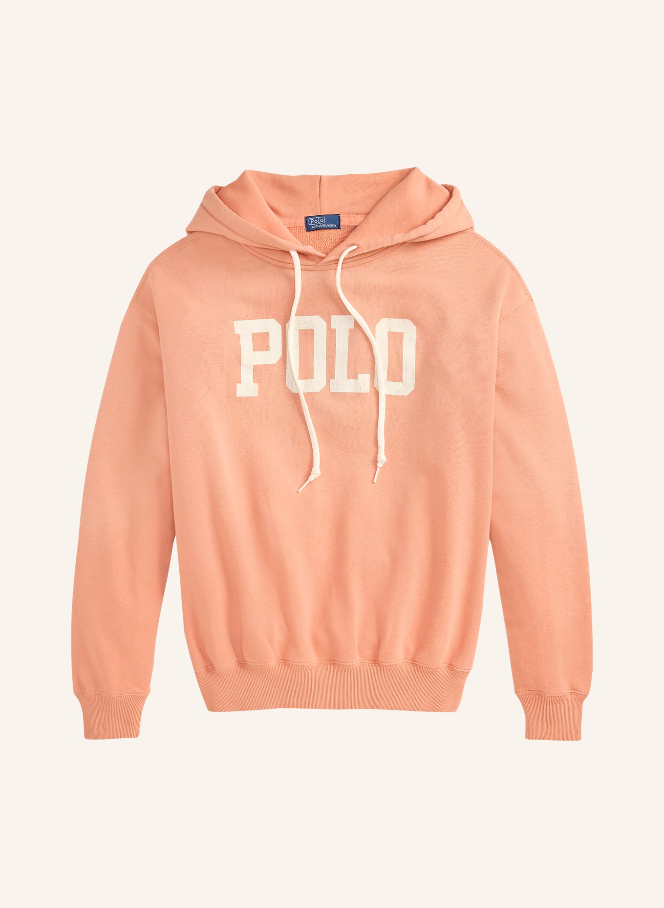 POLO RALPH LAUREN Hoodie: SALMON / WHITE